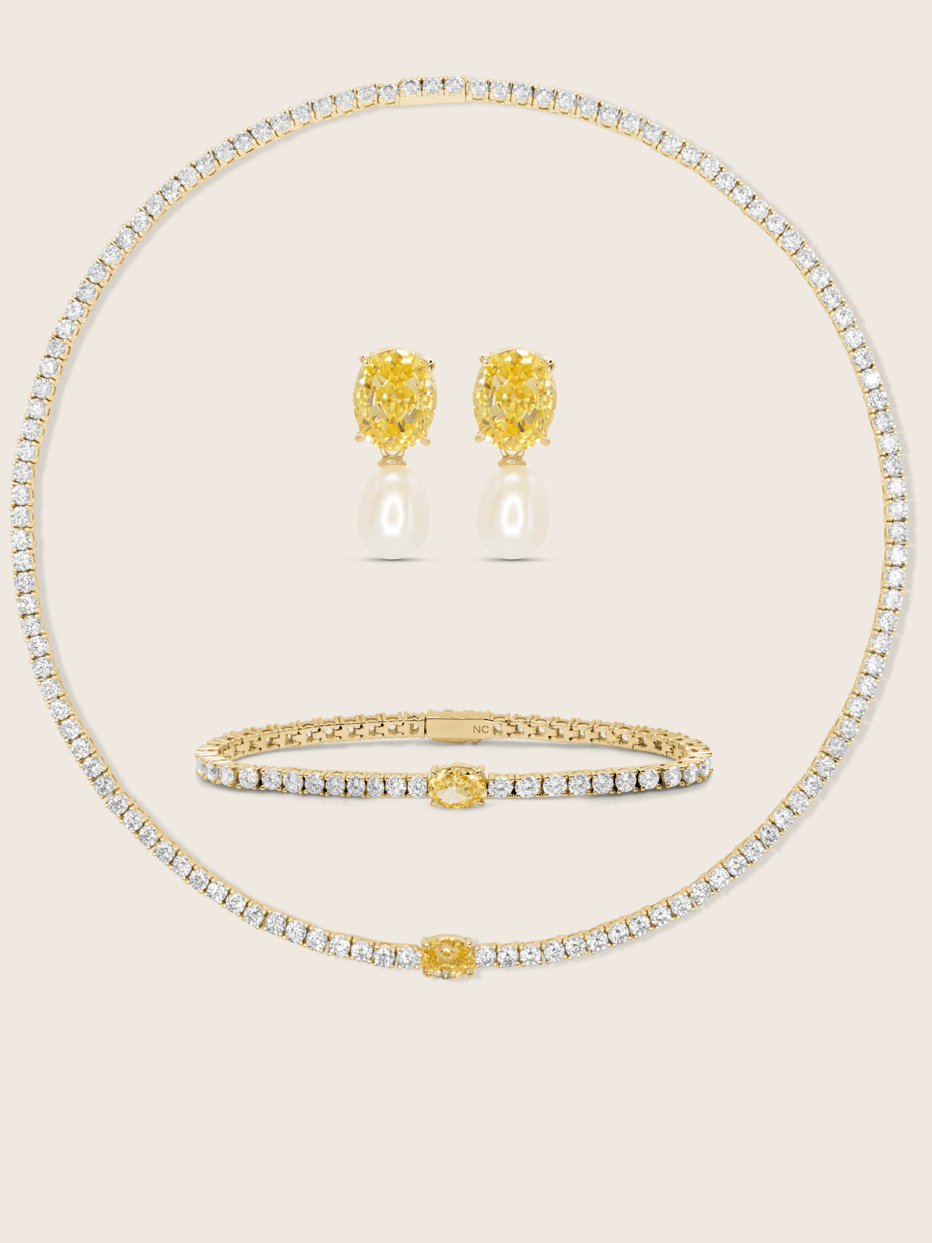 Aurelia Set - Lemondrop - Necklace, Earrings & Bracelet