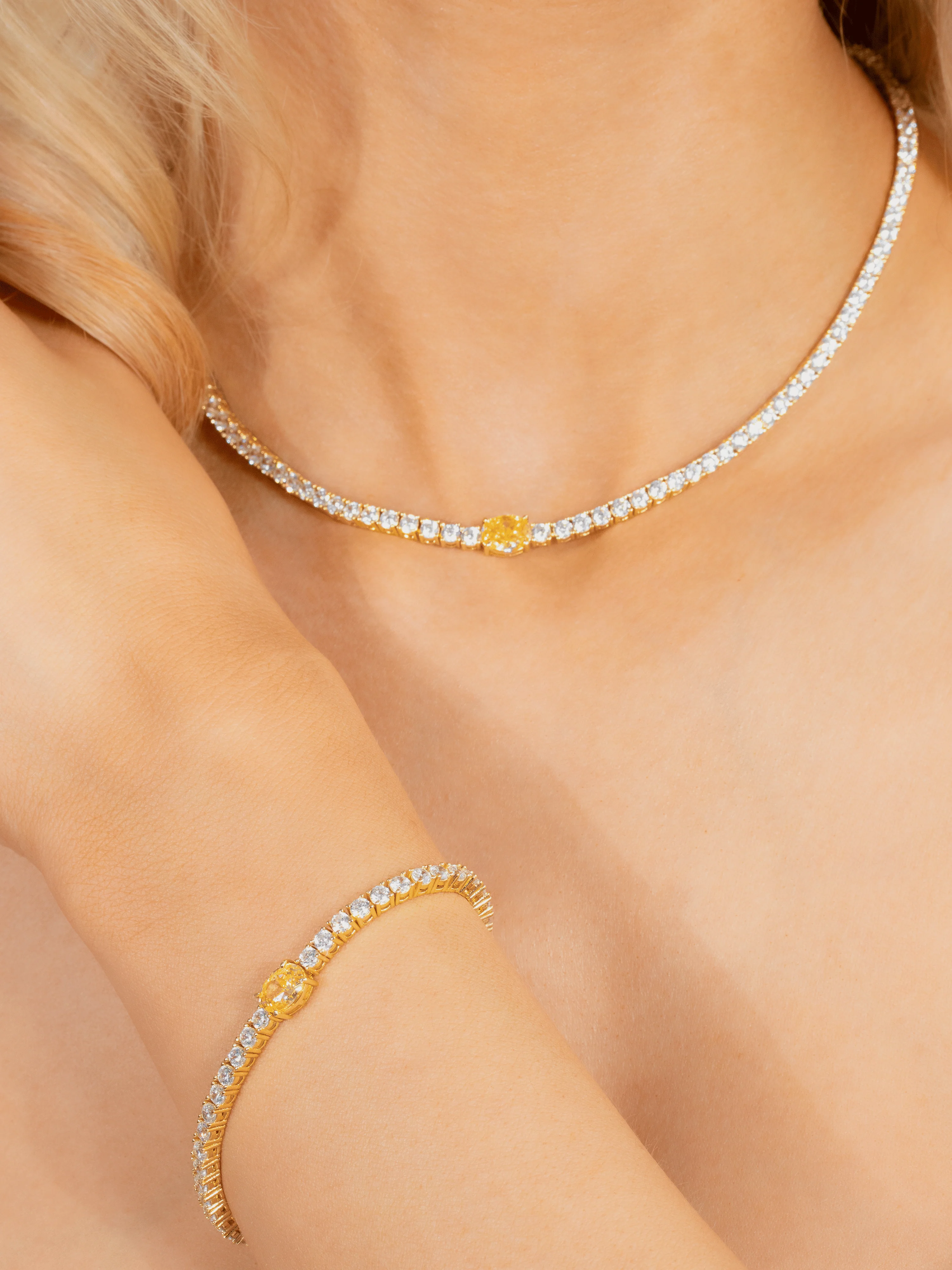 Aurelia Set - Lemondrop - Necklace, Earrings & Bracelet - Image 3
