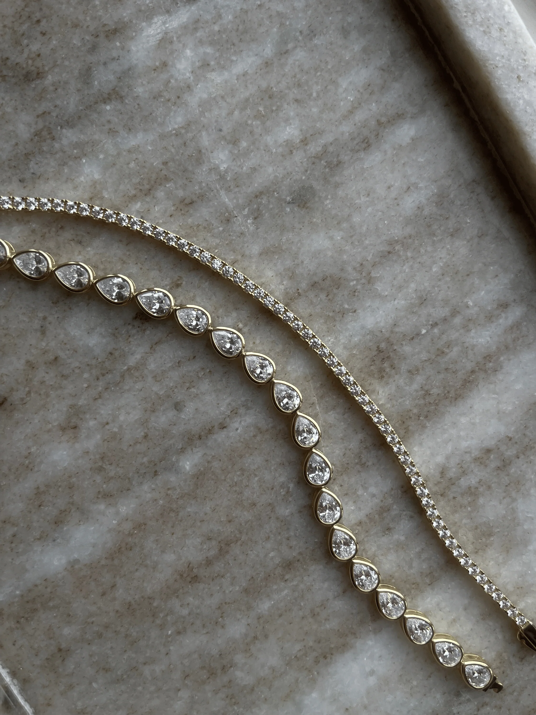 Constance Pear Drop Set - Earrings & Bracelet - Image 3