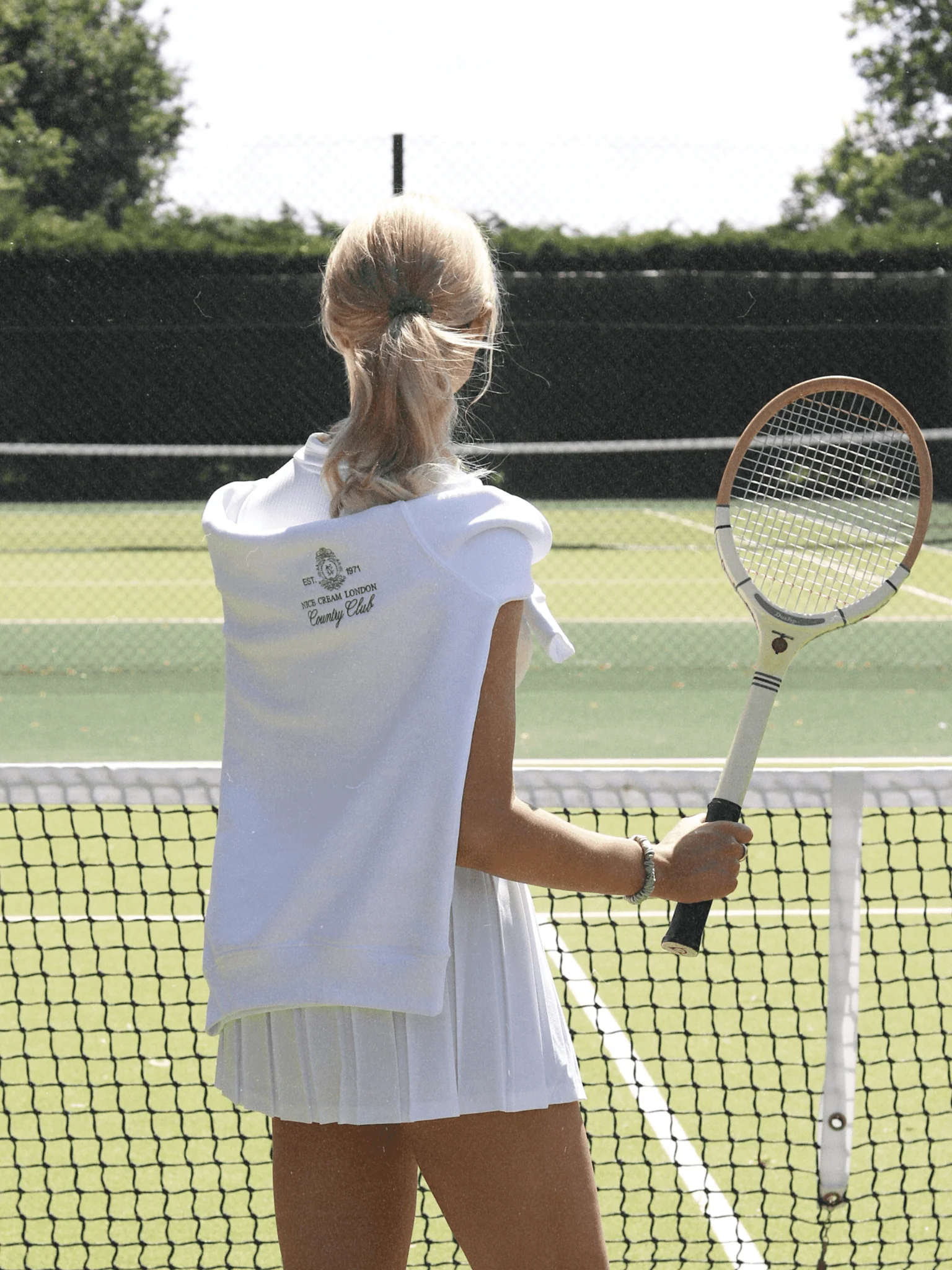 Country Club Crew Neck Sweater - Tennis White - Image 4
