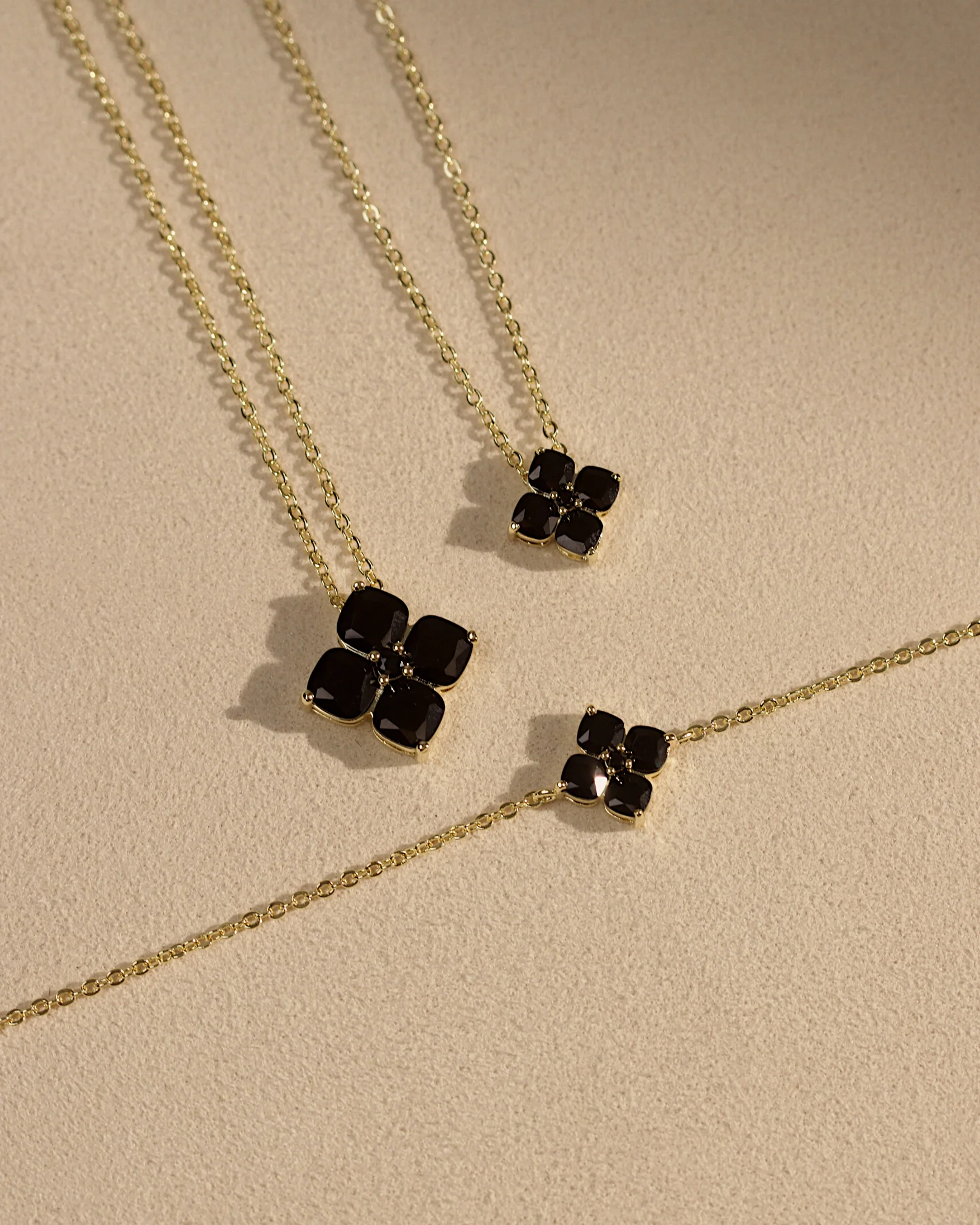 Crystal Hydrangea Necklace - Espresso - Image 4