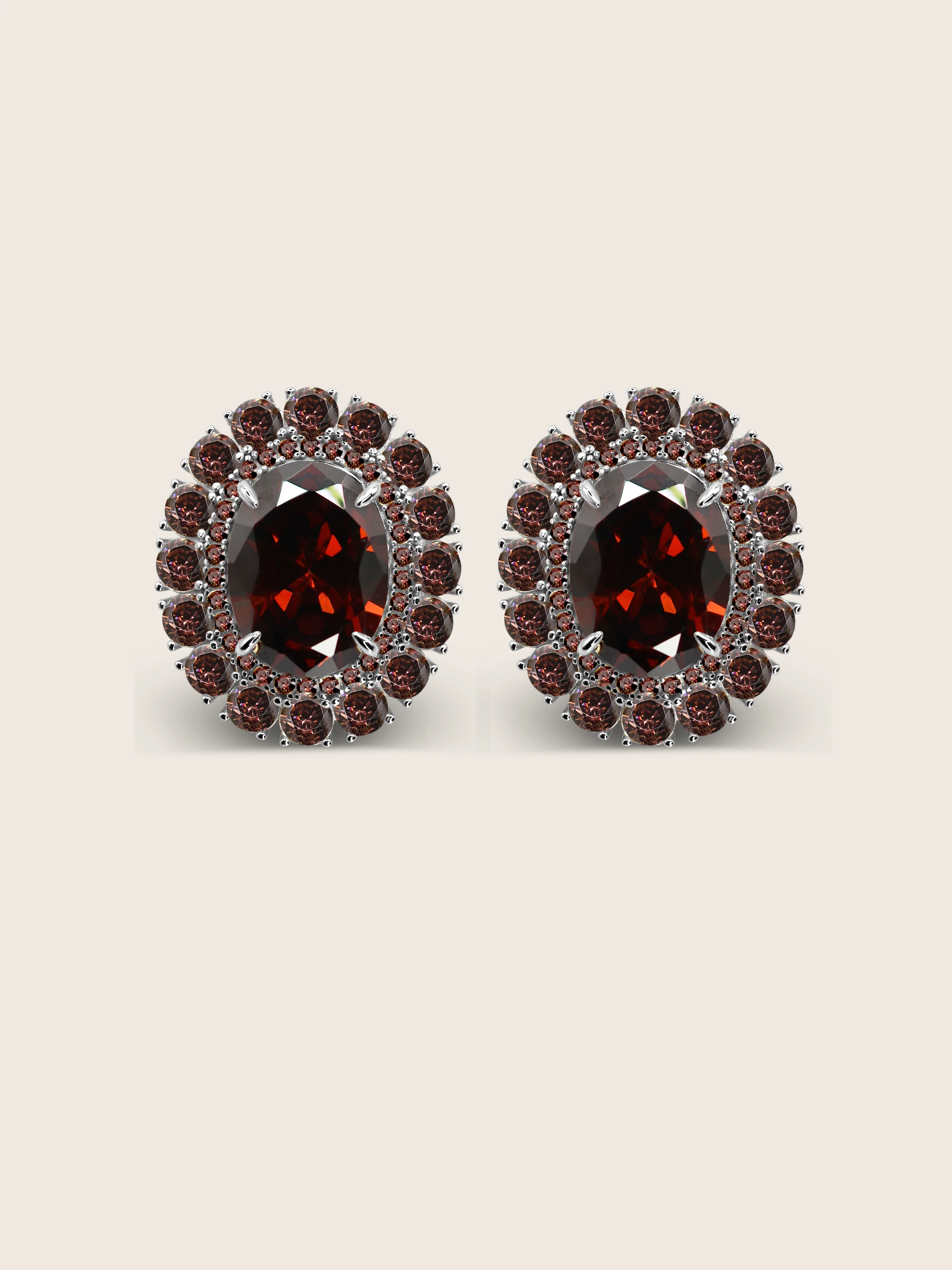 Diana Earrings - Wine