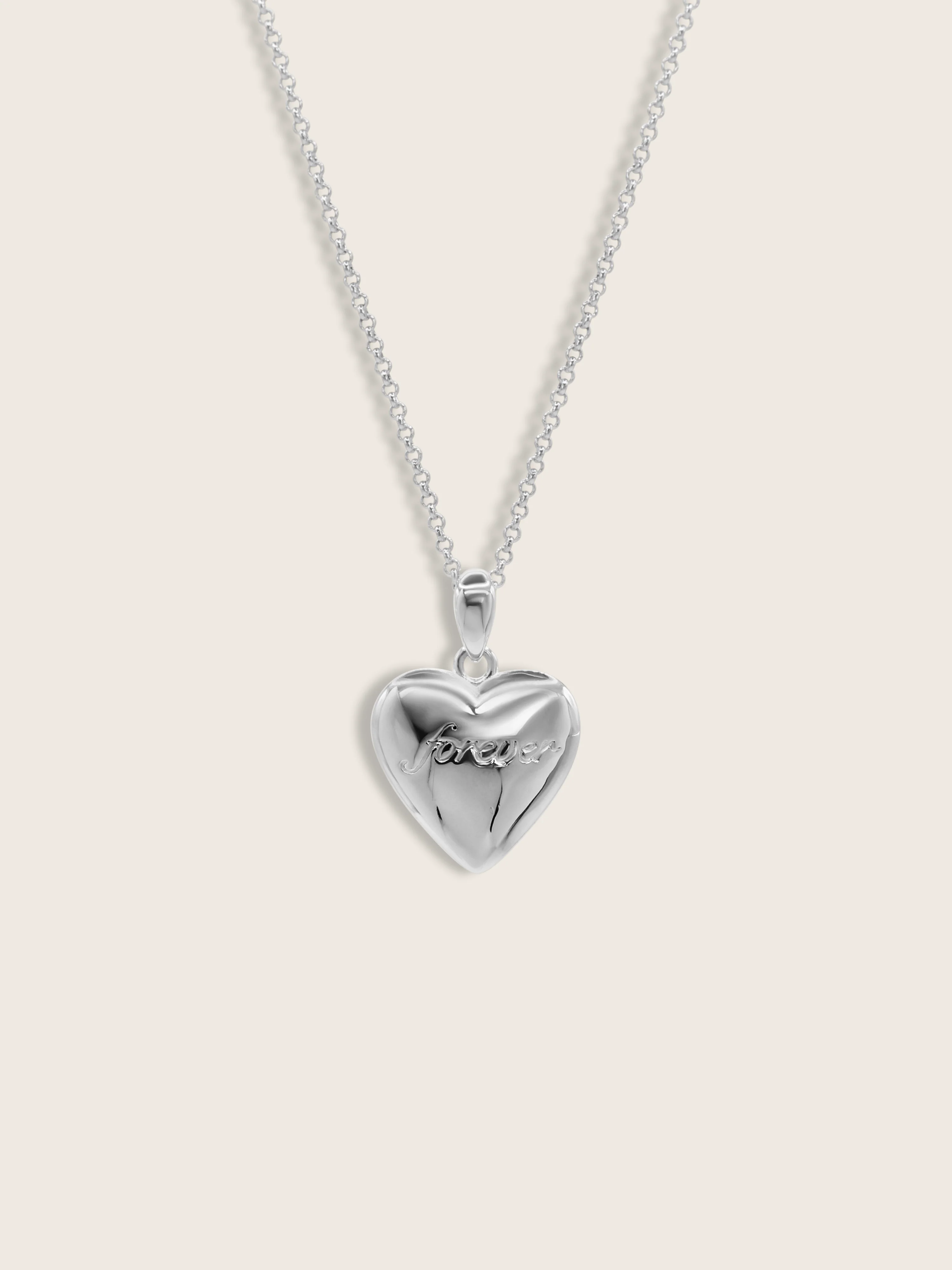 "Forever & Always" Reversible Heart Necklace - Image 2