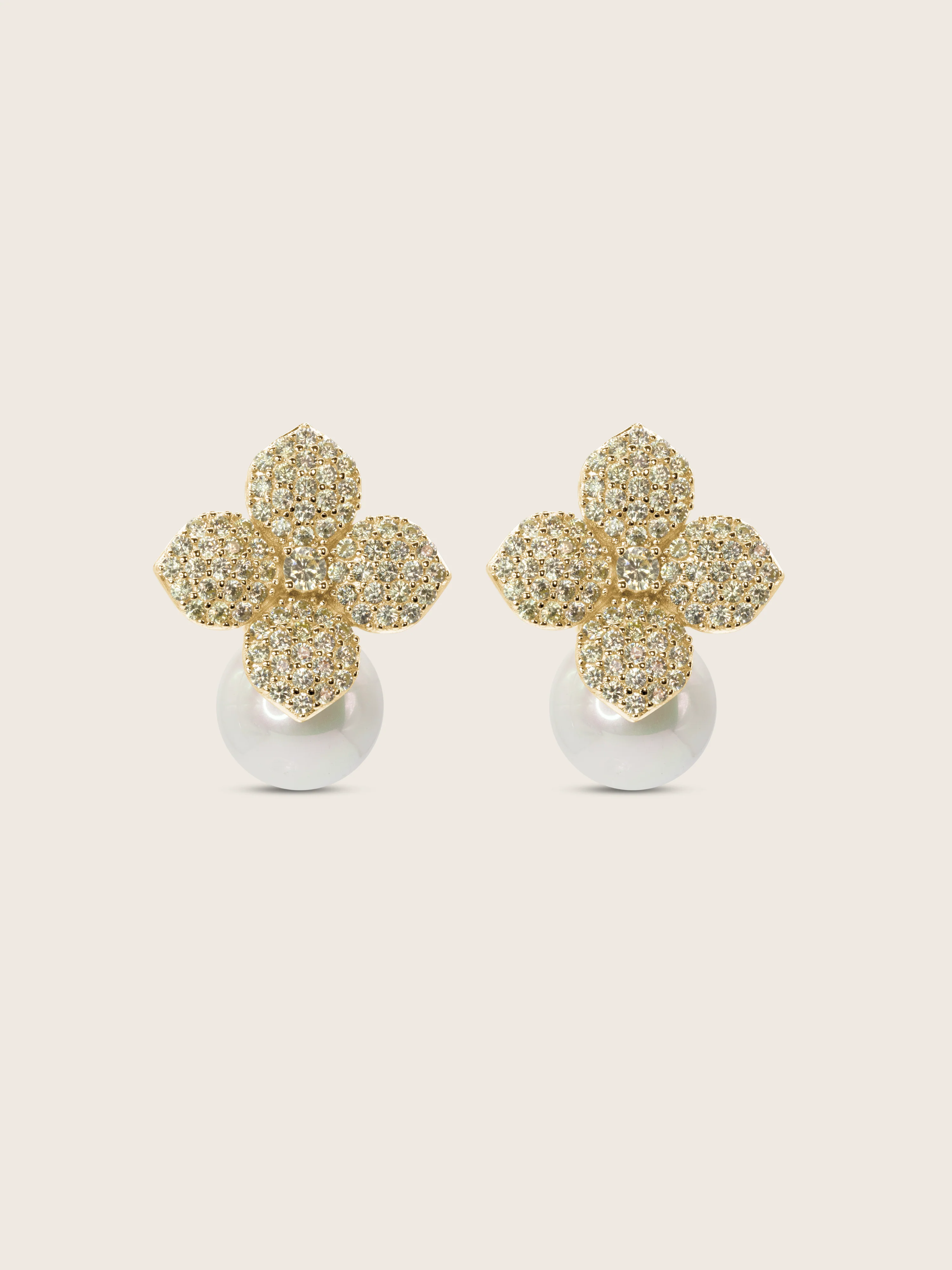 Hydrangea Earrings - Lemon Drop