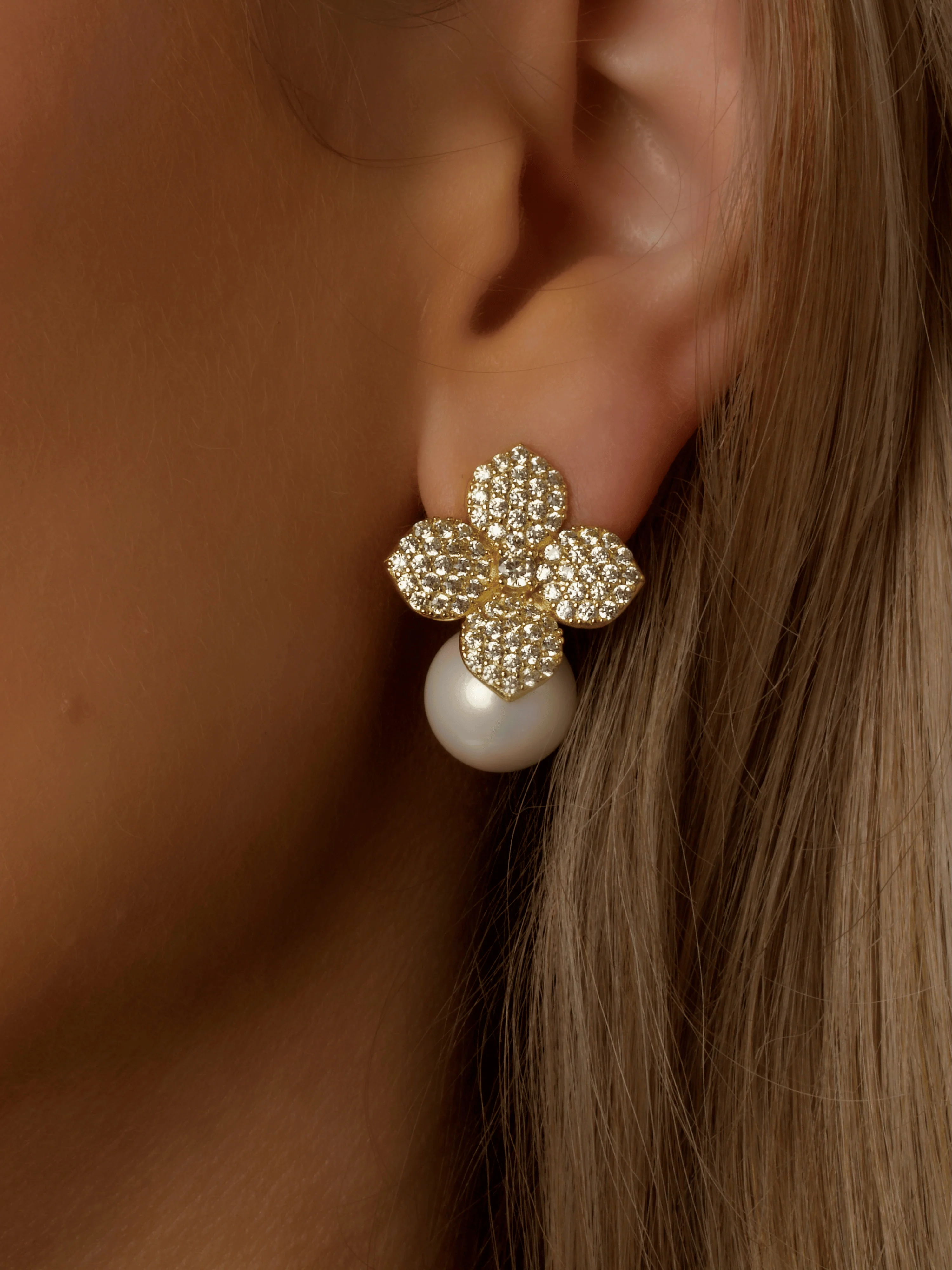 Hydrangea Earrings - Lemon Drop - Image 2