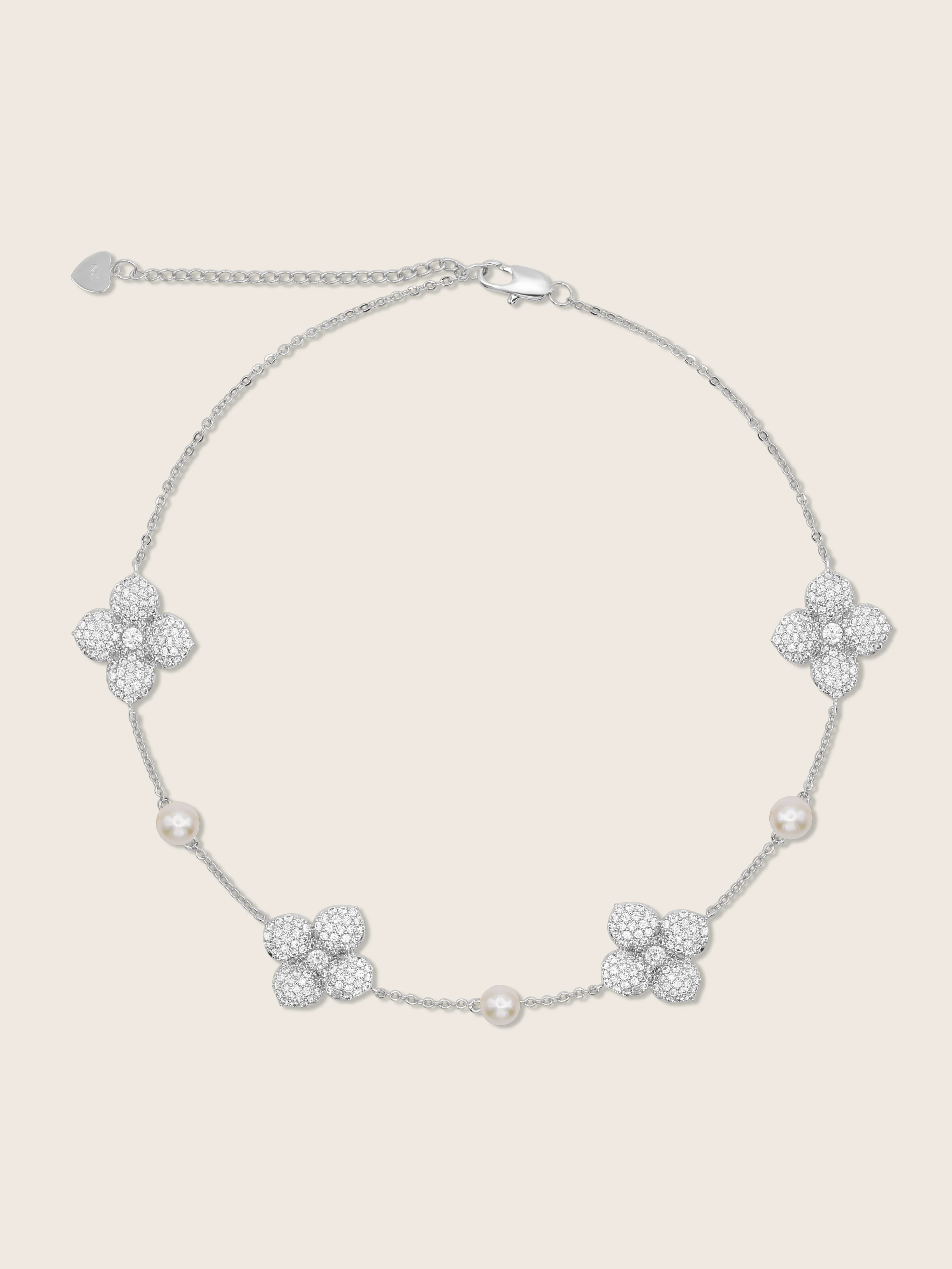 Hydrangea Pearl Choker Necklace - Image 2