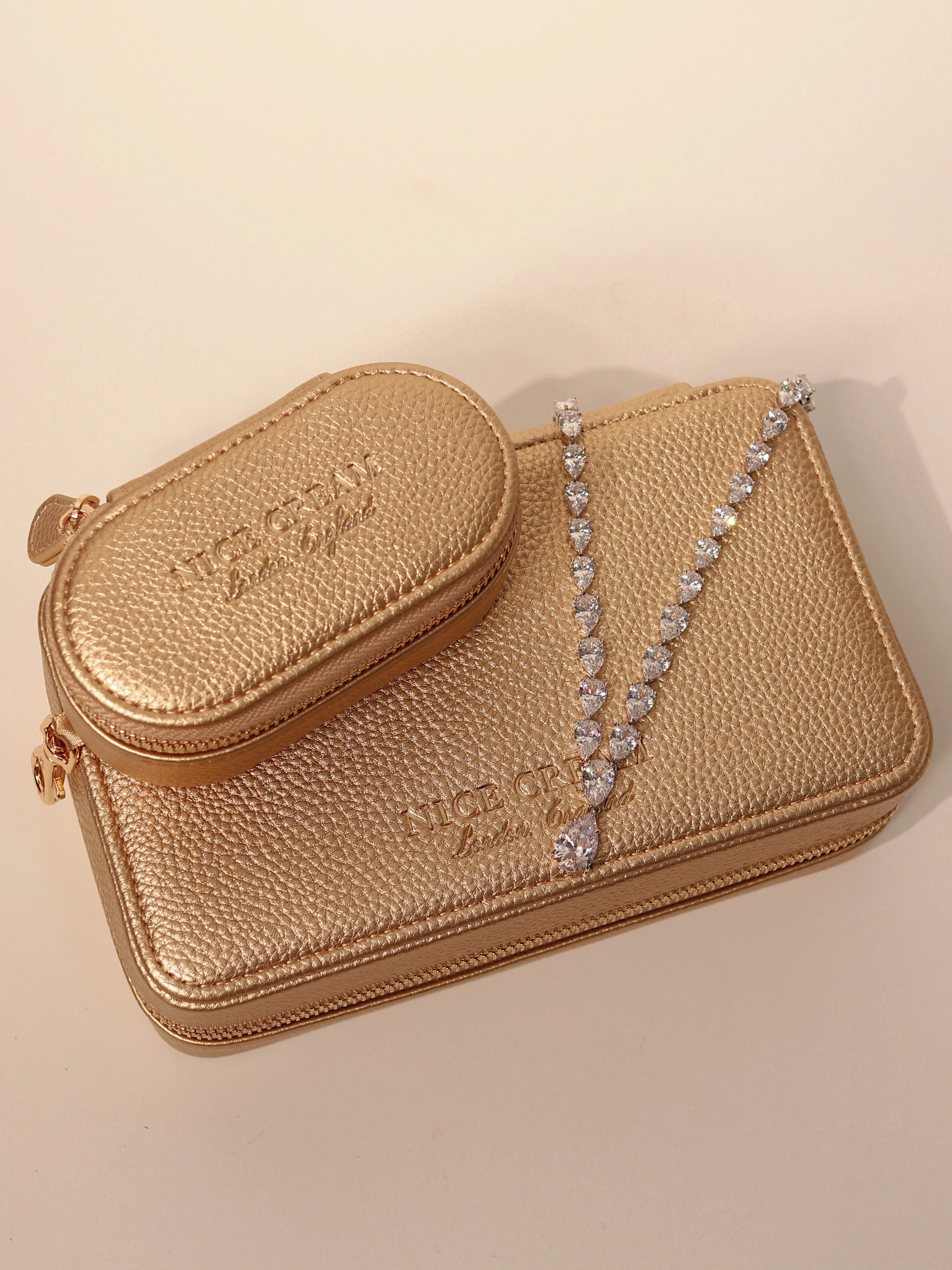 Large Jewellery Case - Champagne - Image 7