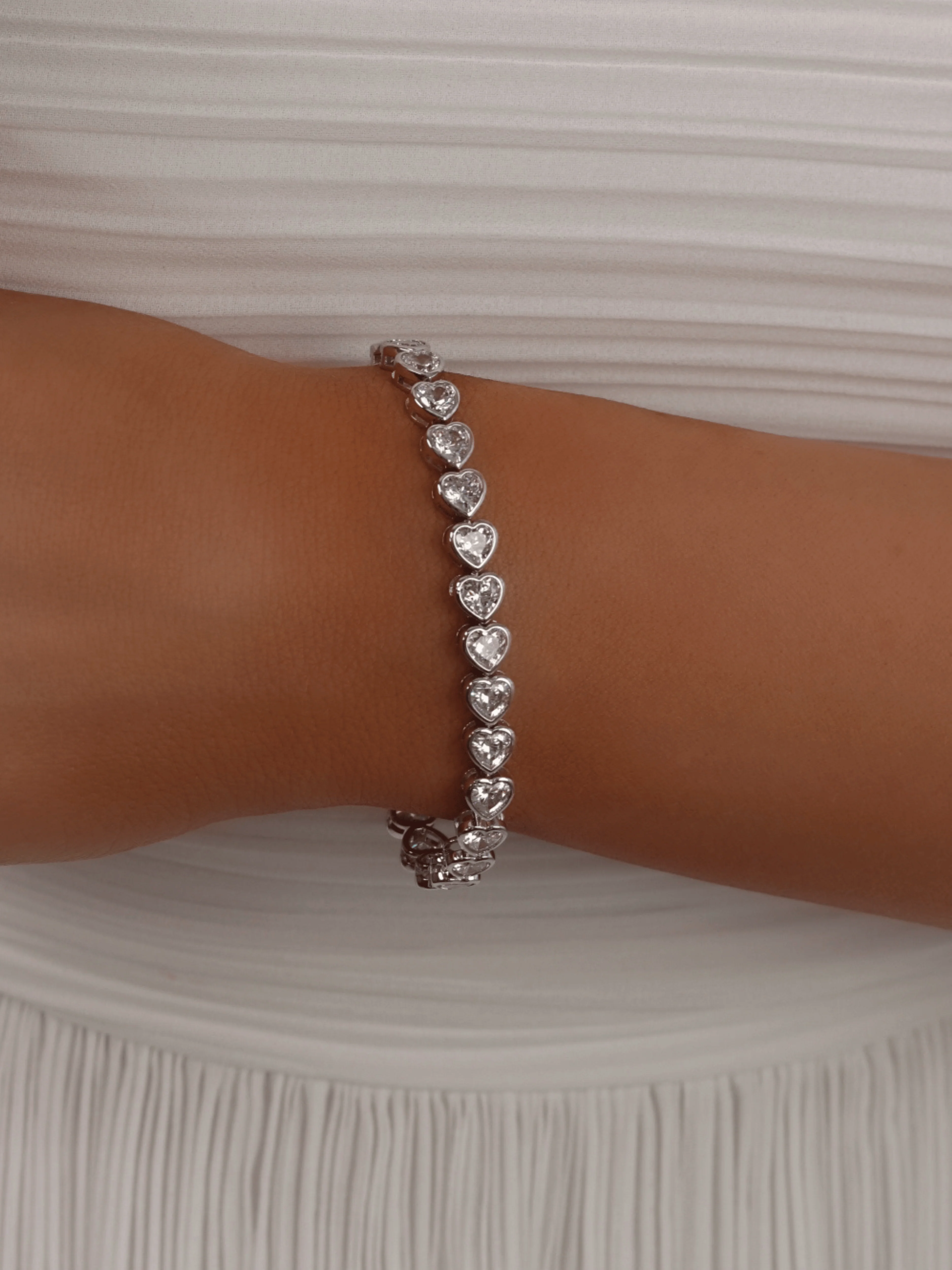 Juliette Heart Tennis Bracelet - Image 2