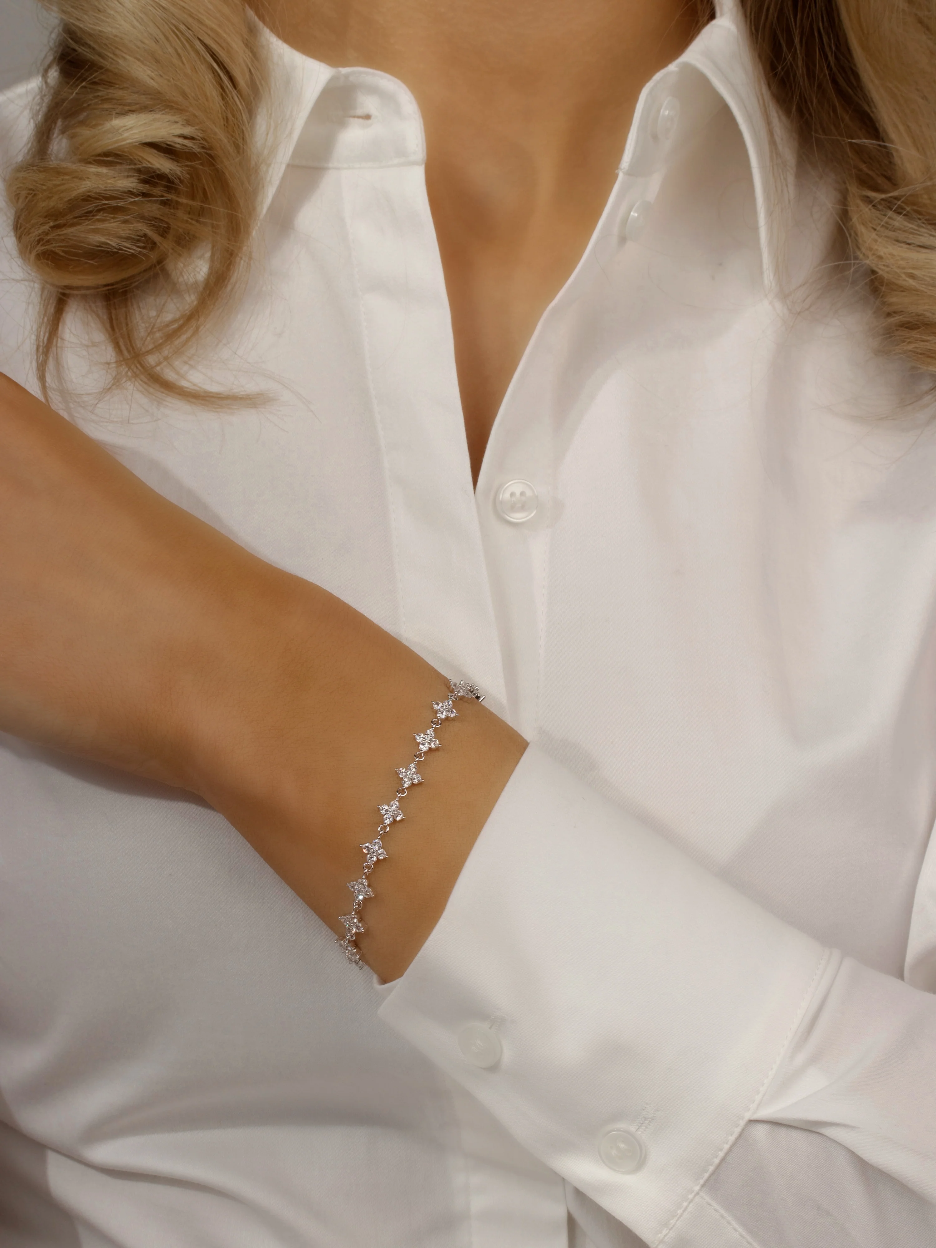 Micro Crystal Hydrangea Bracelet - Image 3