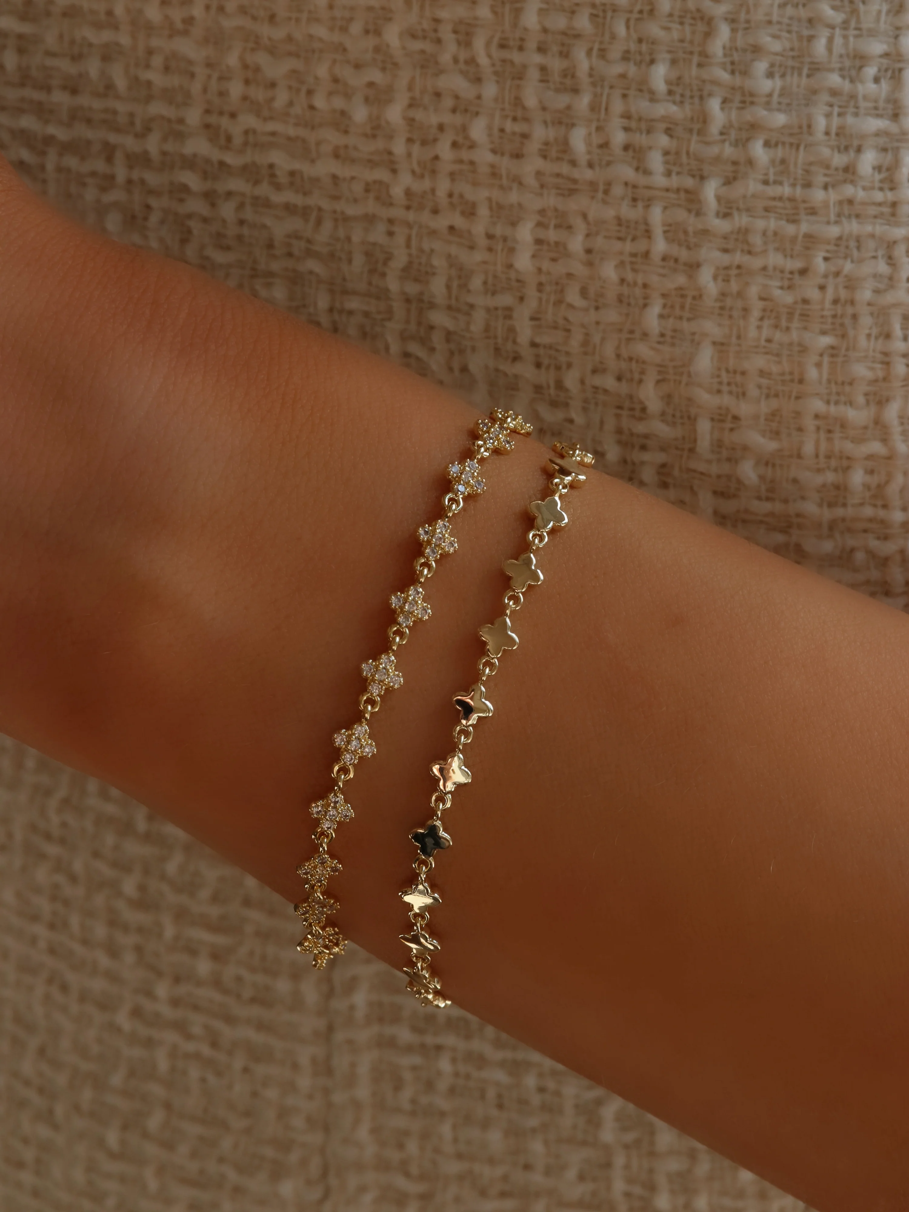*PRE-ORDER FOR EST. 26TH JUNE* Micro Hydrangea Bracelet - Pavé - Image 3