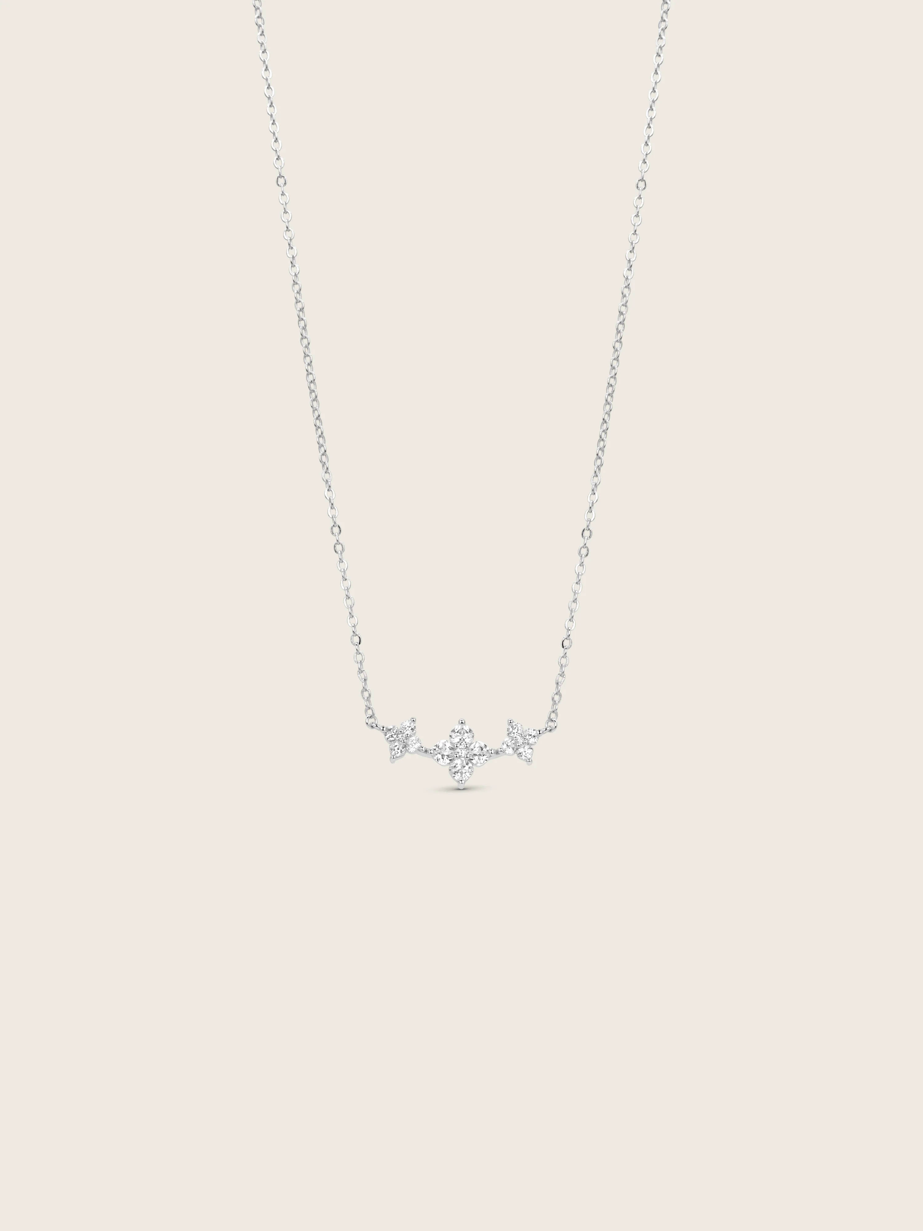 Triple Crystal Hydrangea Necklace - Image 2
