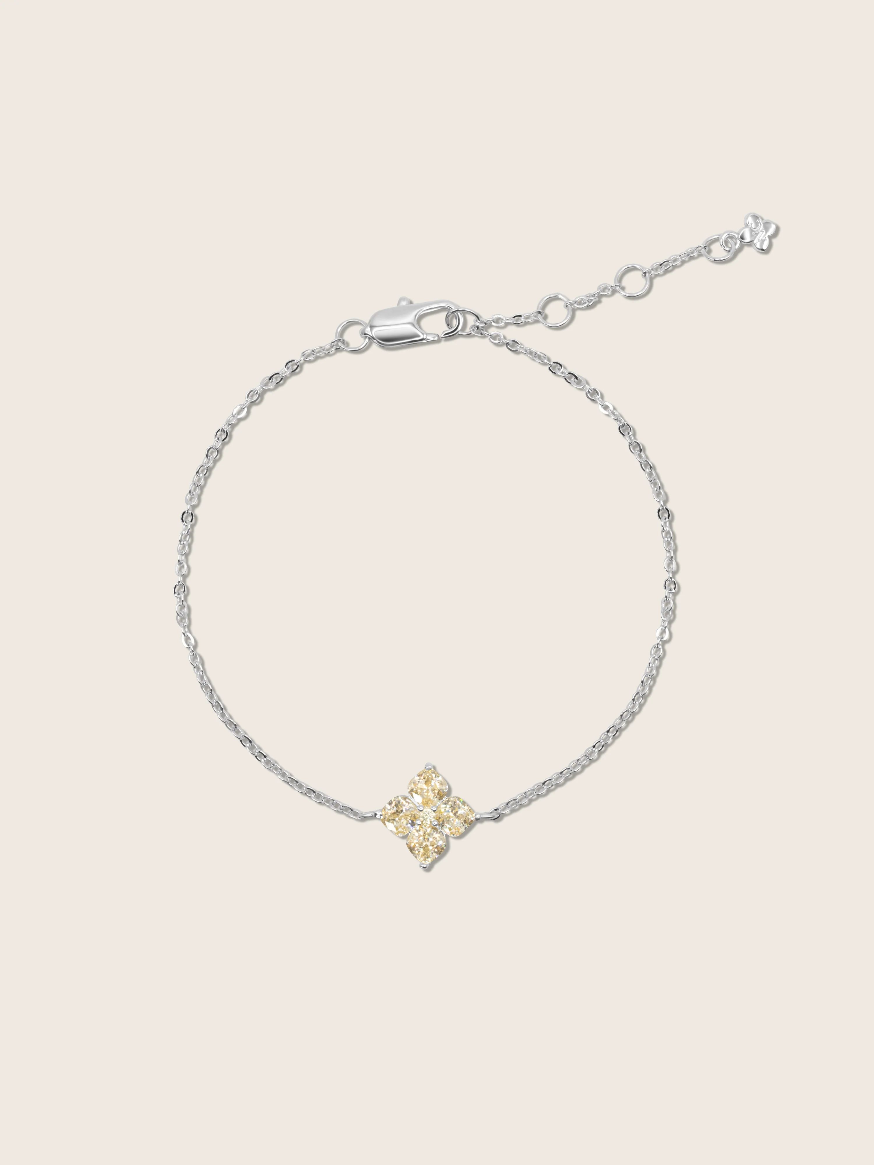 Mini Crystal Hydrangea Bracelet - Lemon Drop