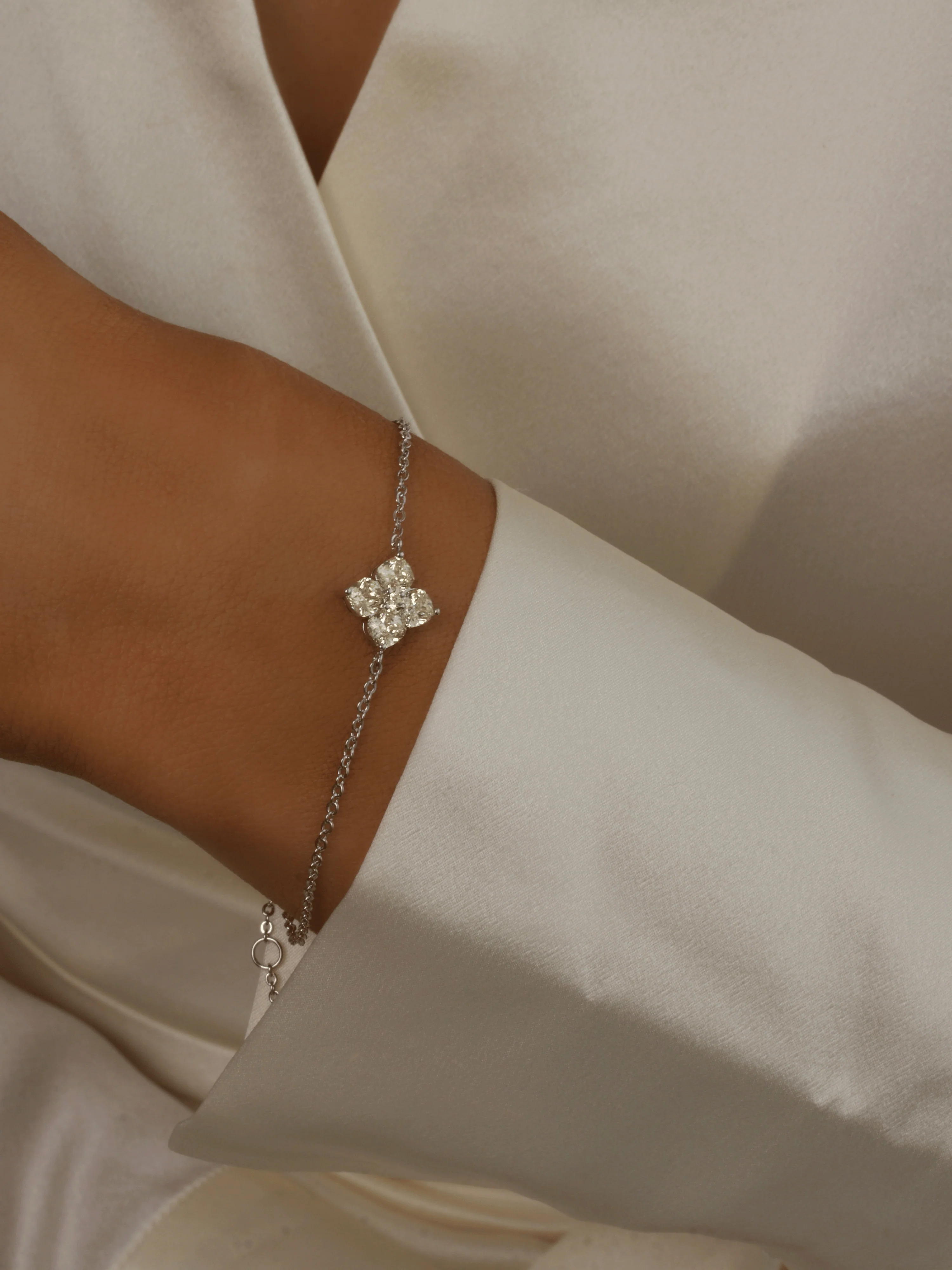 Mini Crystal Hydrangea Bracelet - Lemon Drop - Image 2