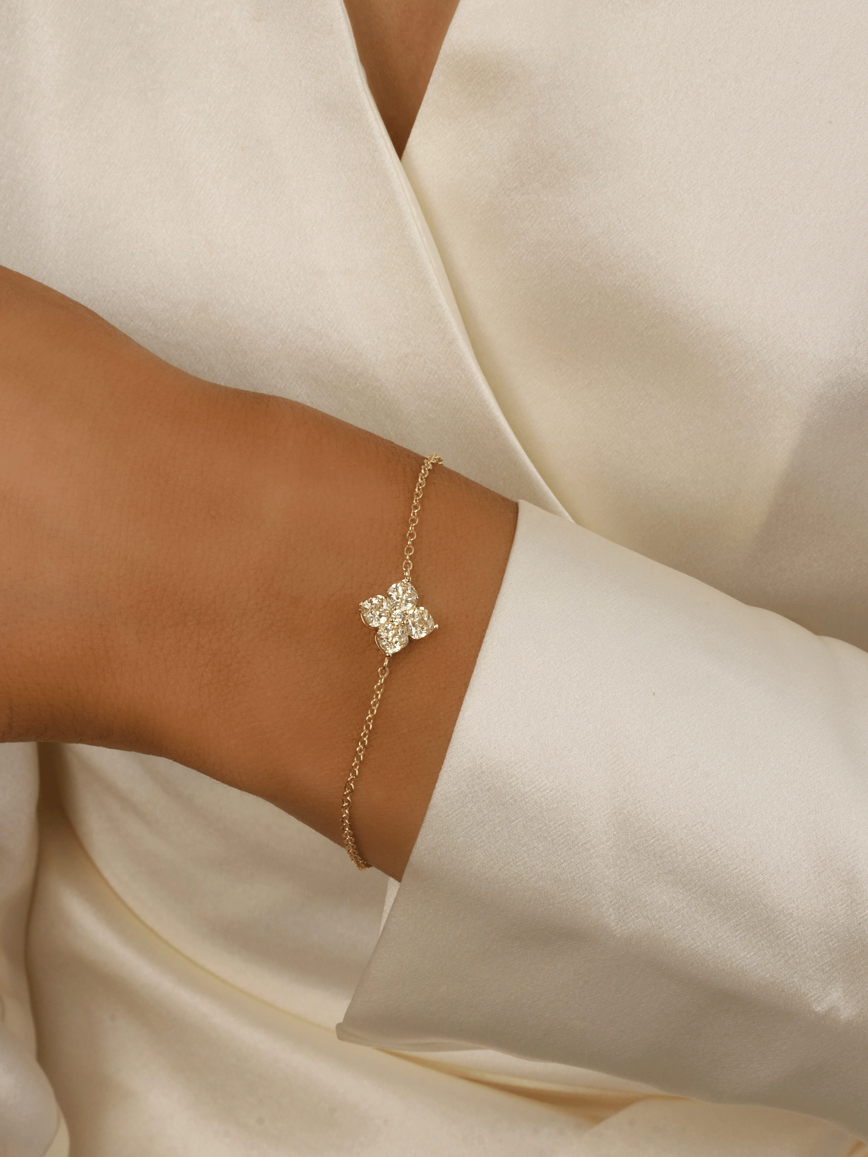 Mini Crystal Hydrangea Bracelet - Lemon Drop - Image 2