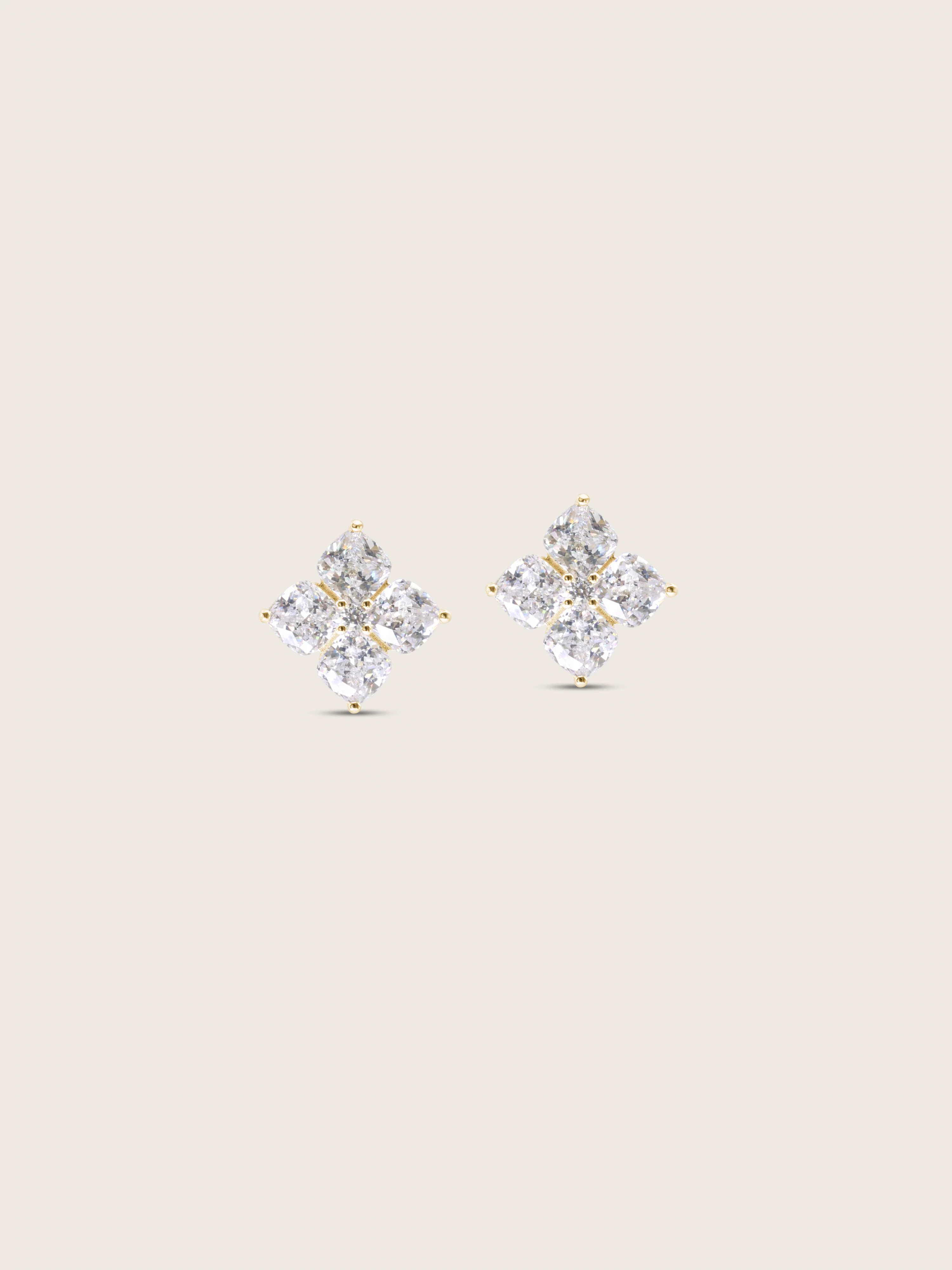 Mini Crystal Hydrangea Stud Earrings