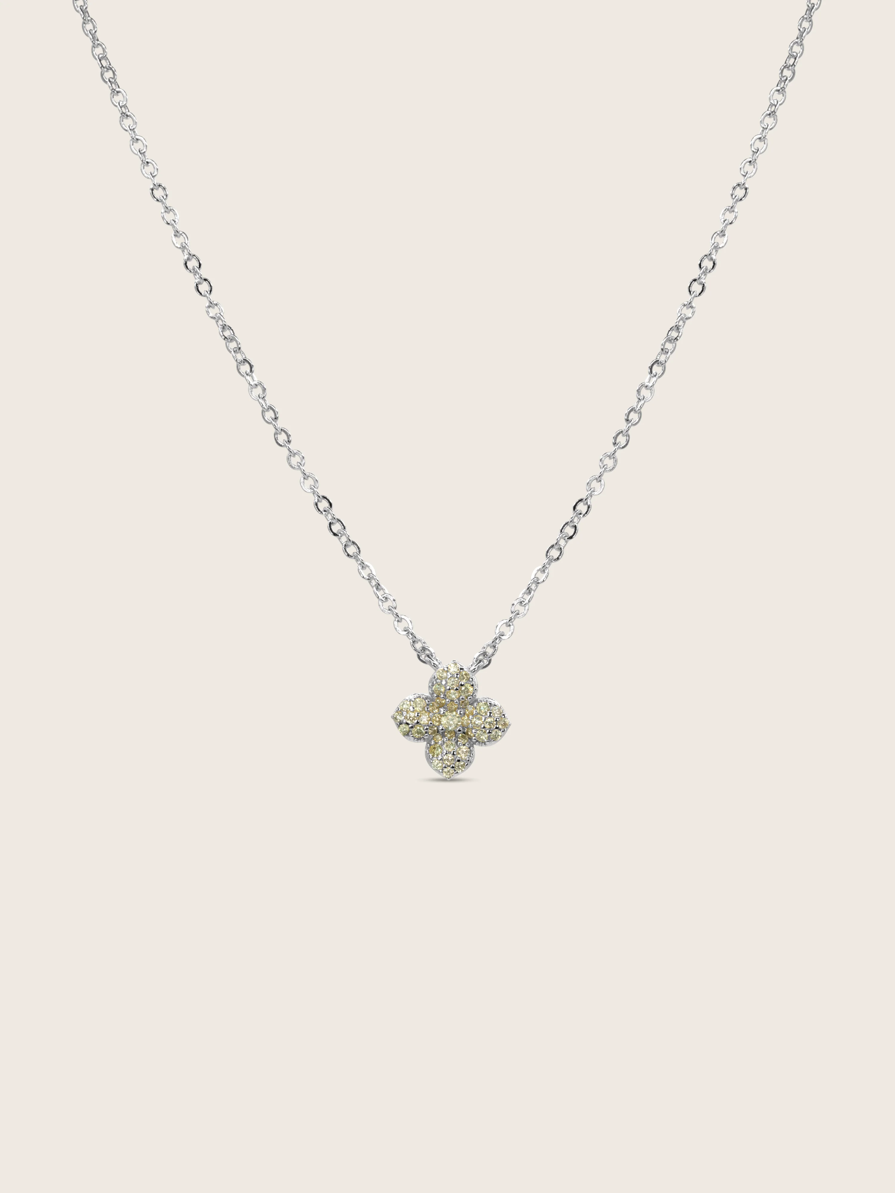 Mini Hydrangea Necklace - Lemon Drop - Image 2
