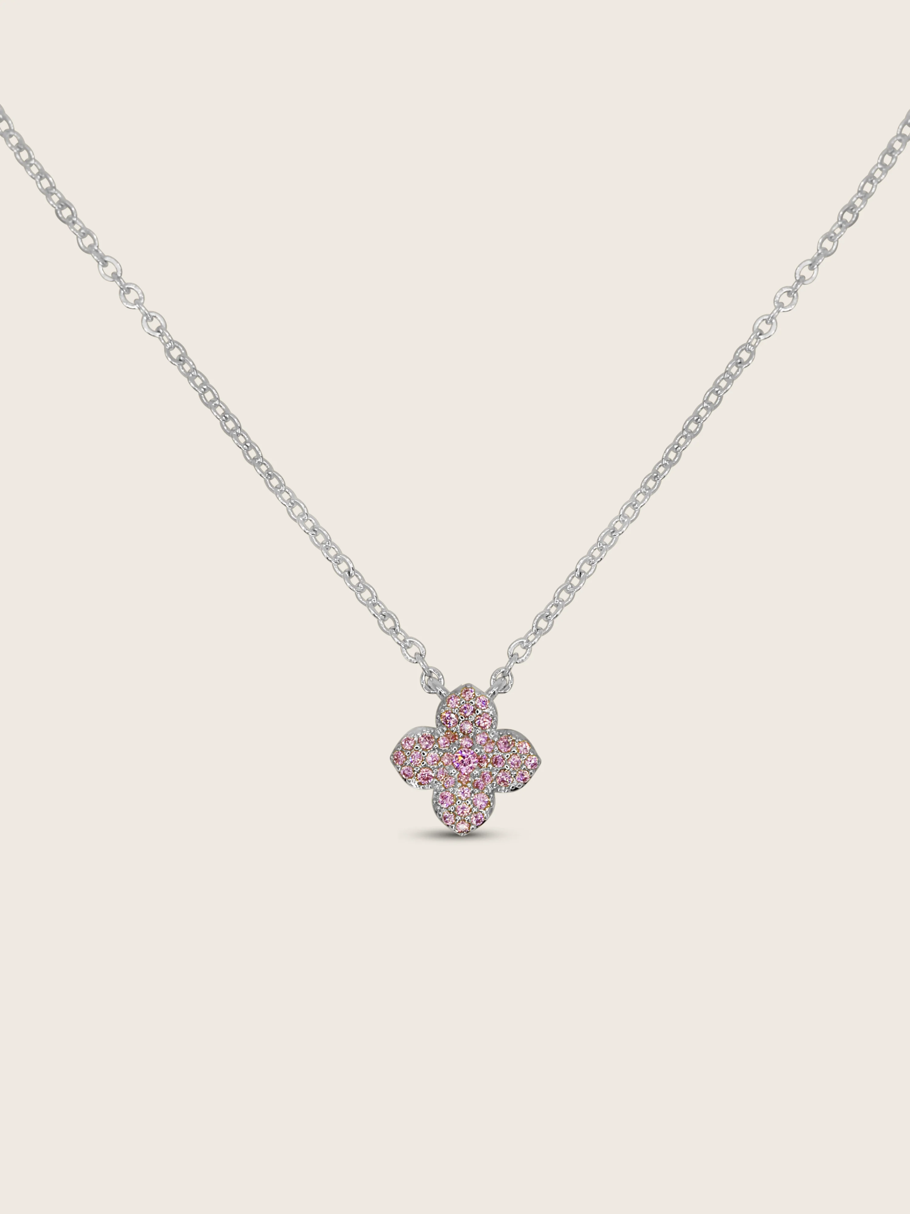 Mini Hydrangea Necklace - Light Pink - Image 2