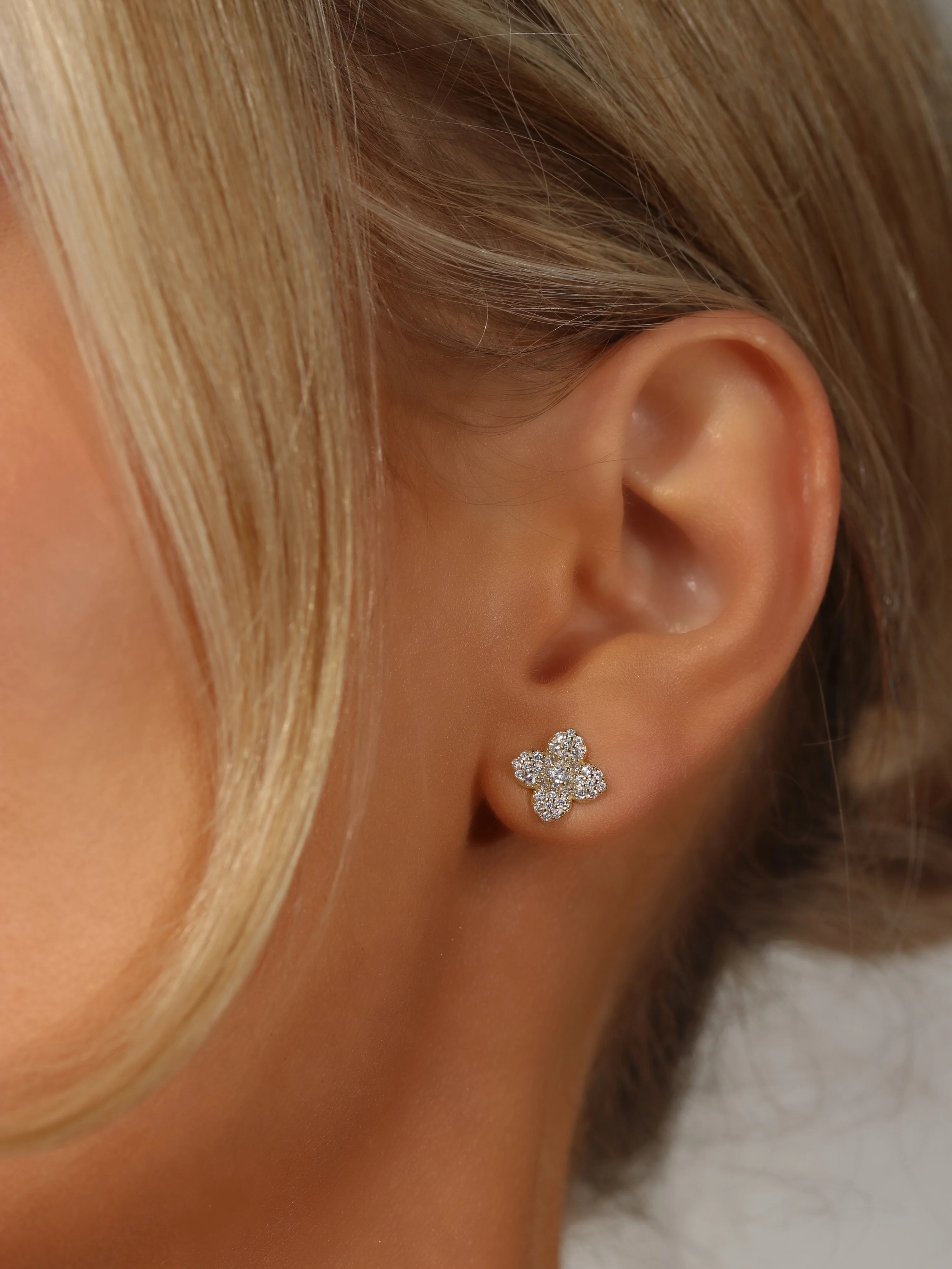 Mini Hydrangea Stud Earrings - Image 3