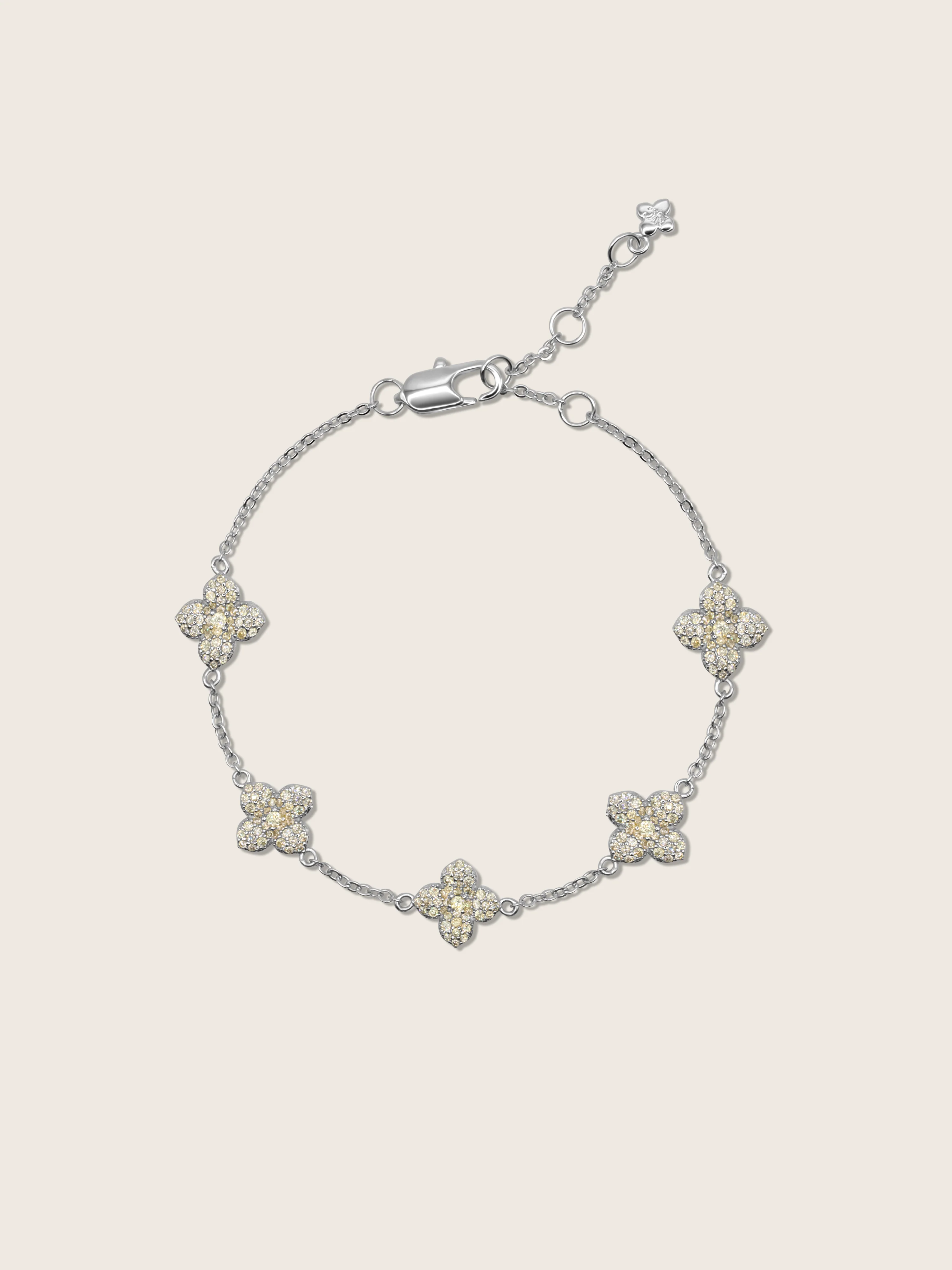 Multi-Mini Hydrangea Bracelet - Lemon Drop
