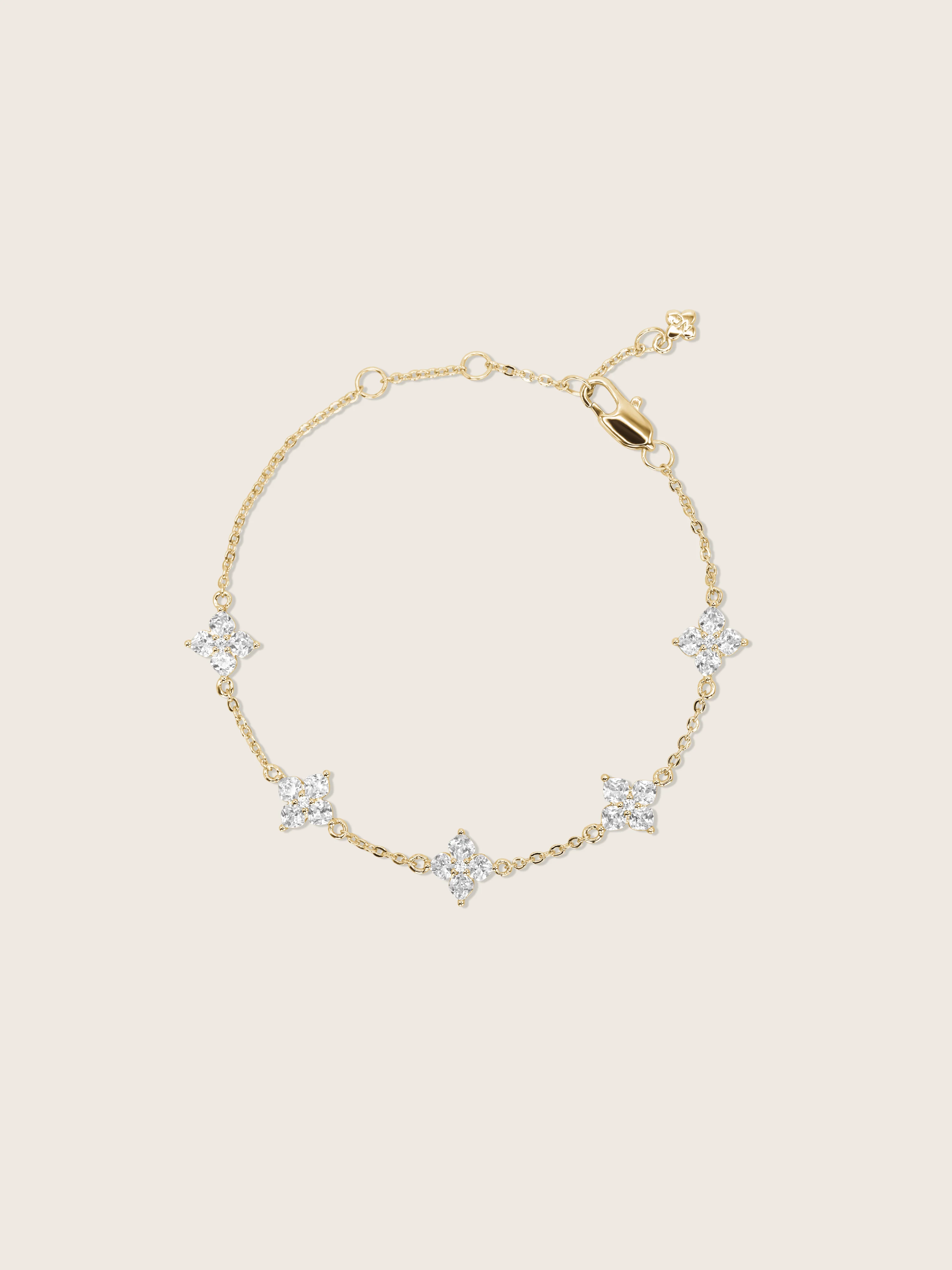 Multi-Petite Crystal Hydrangea Bracelet - Image 2