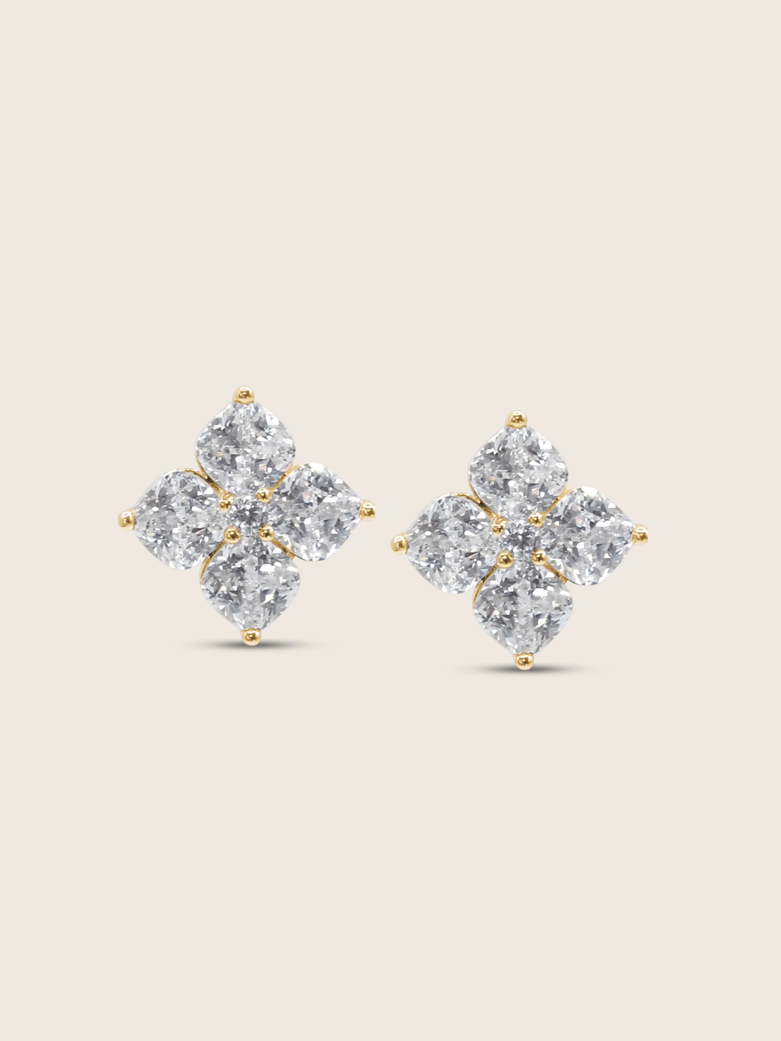 Crystal Hydrangea Stud Earrings