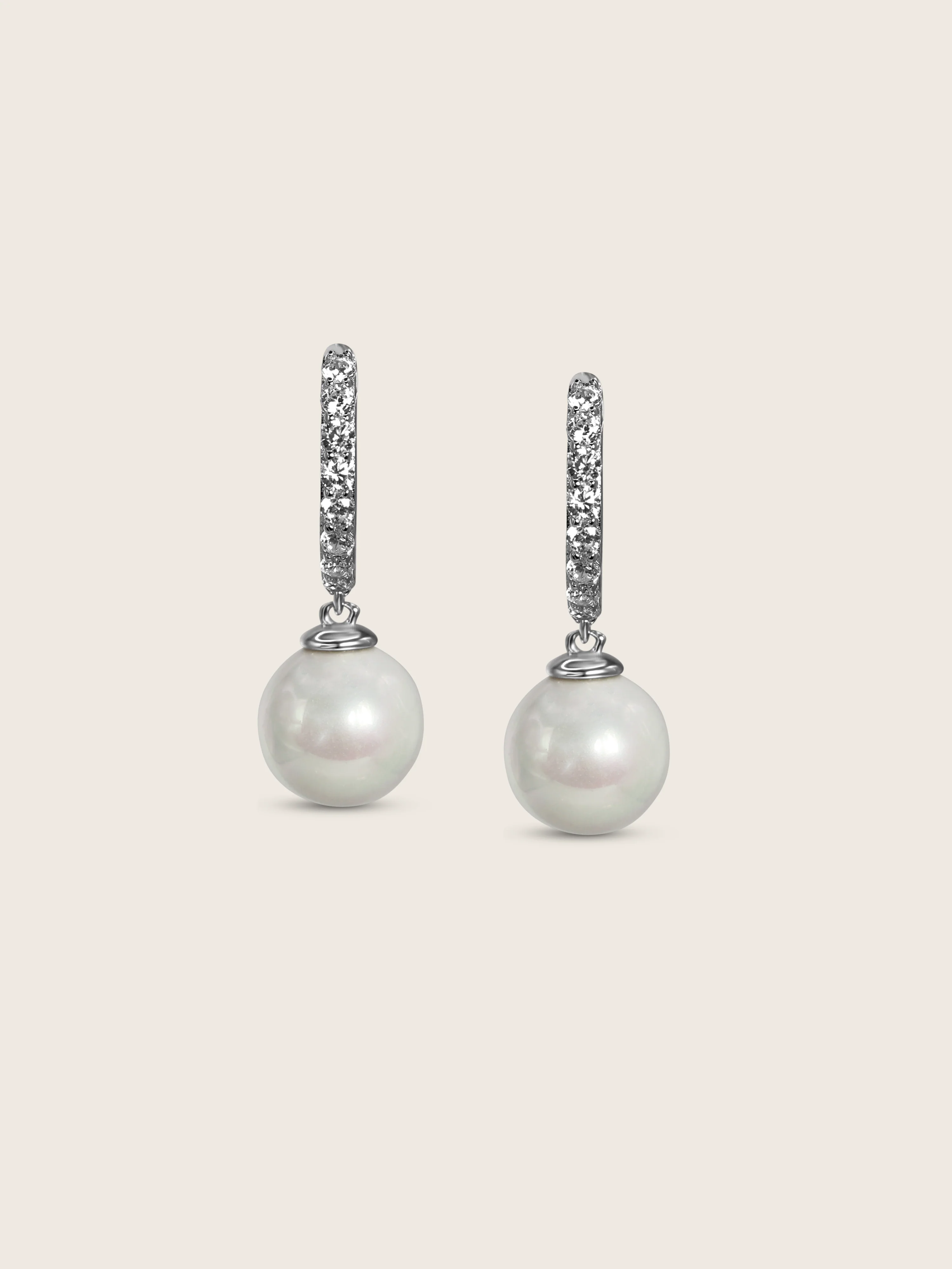 Ophelia Sparkly Pearl Earrings - Image 2