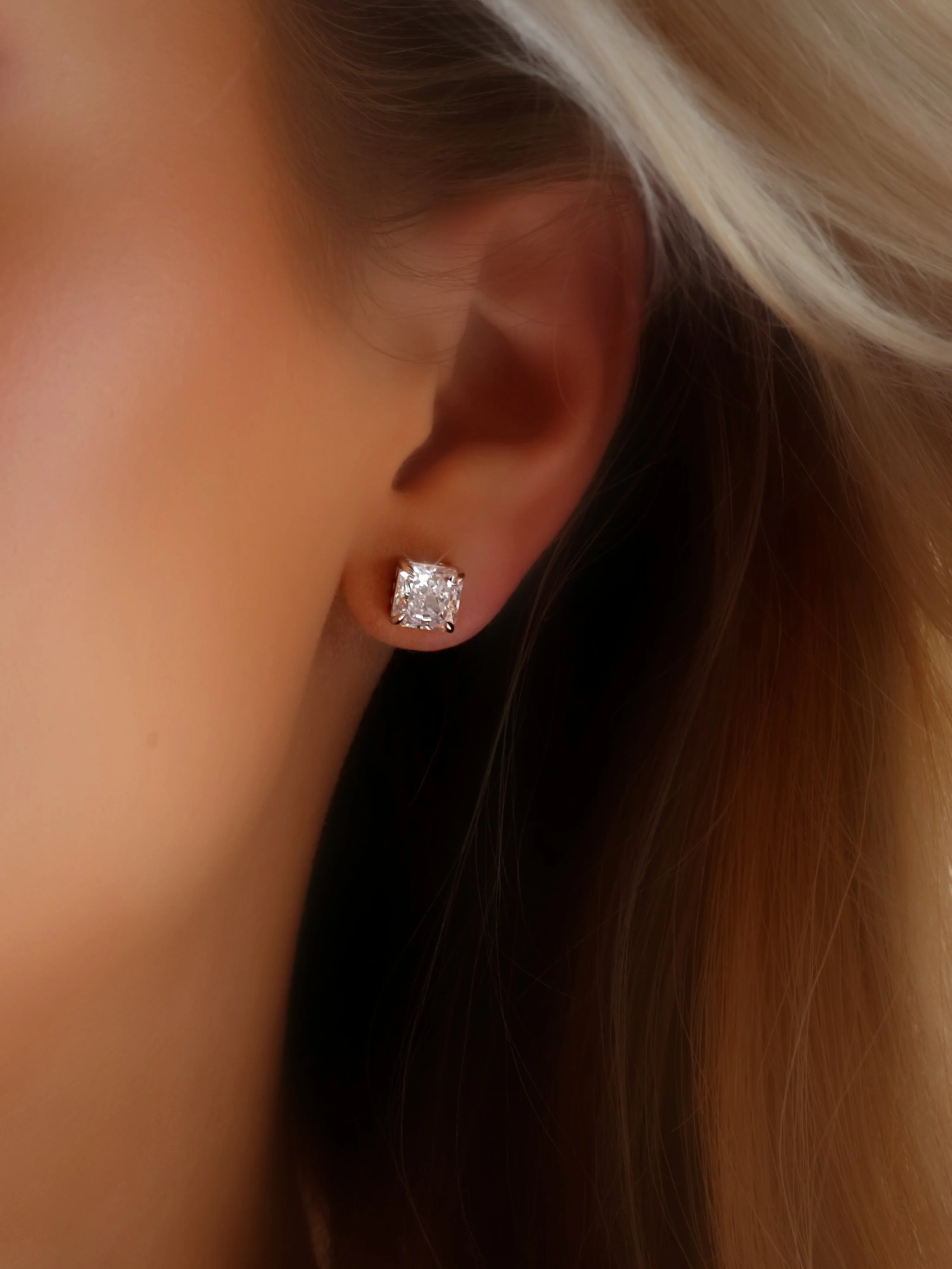 Regina Princess Square Cut Earrings
