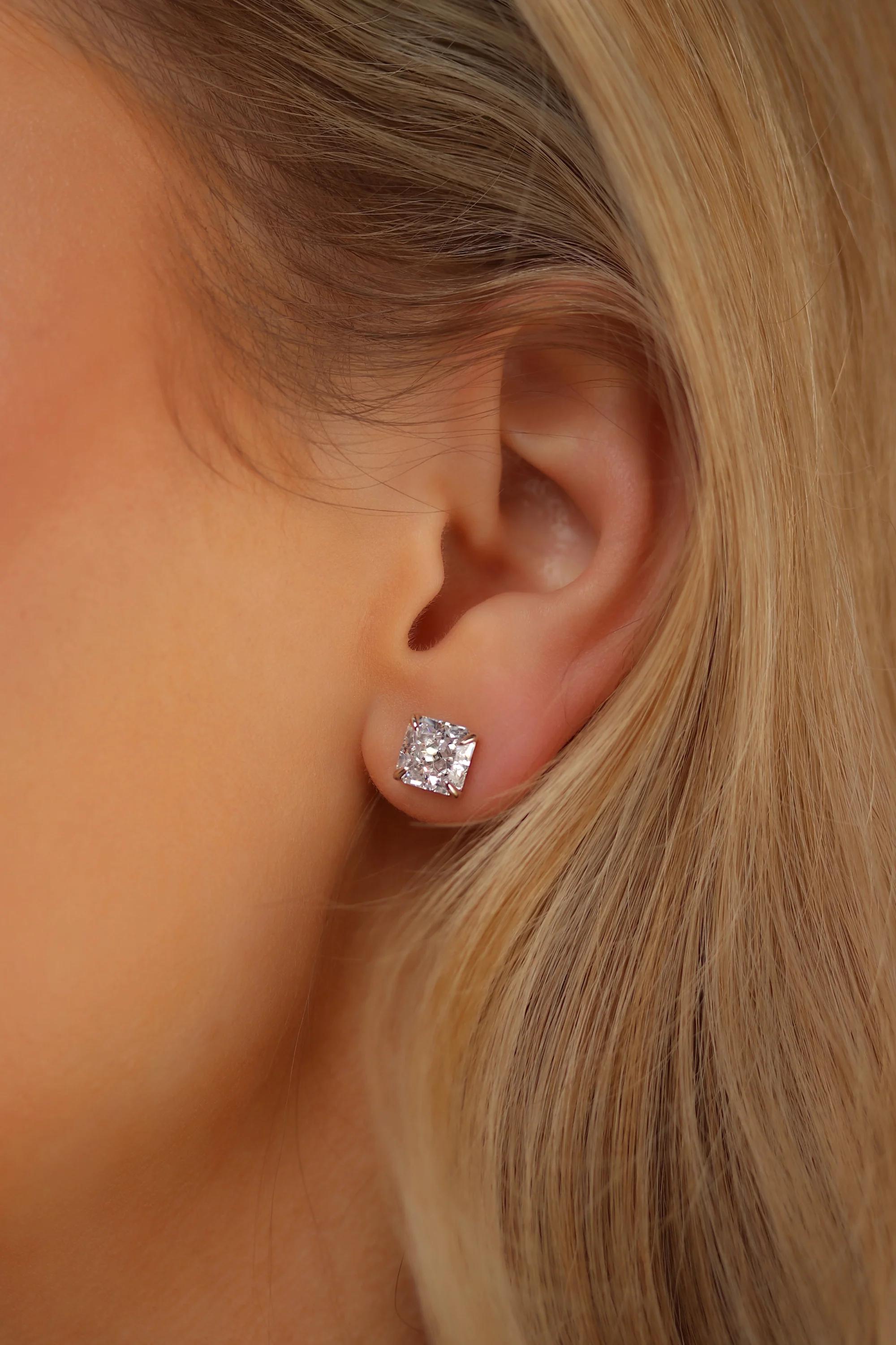 Regina Princess Square Cut Earrings - Image 2