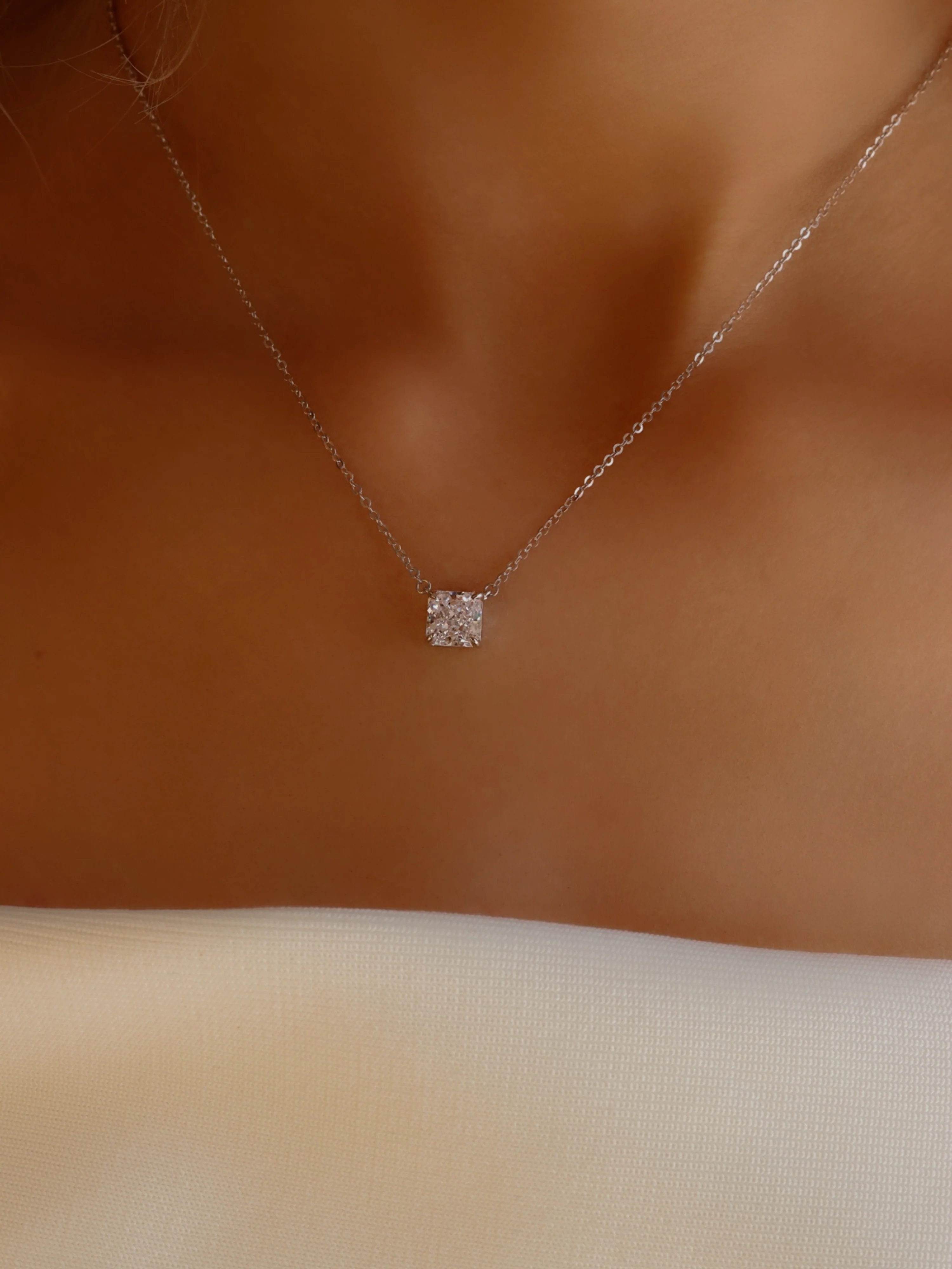 Regina Princess Square Cut Necklace - Image 2