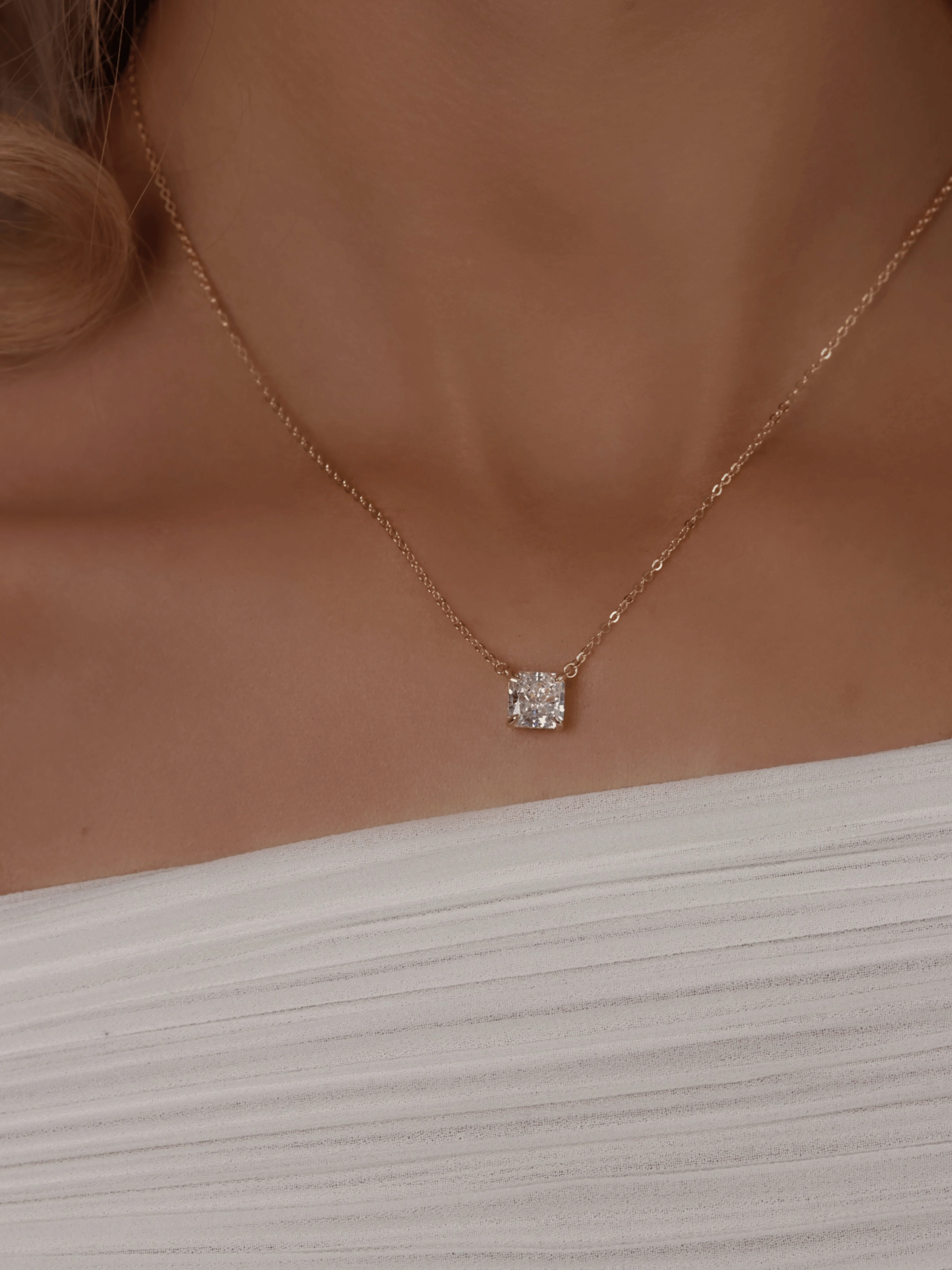 Regina Princess Square Cut Necklace - Image 3