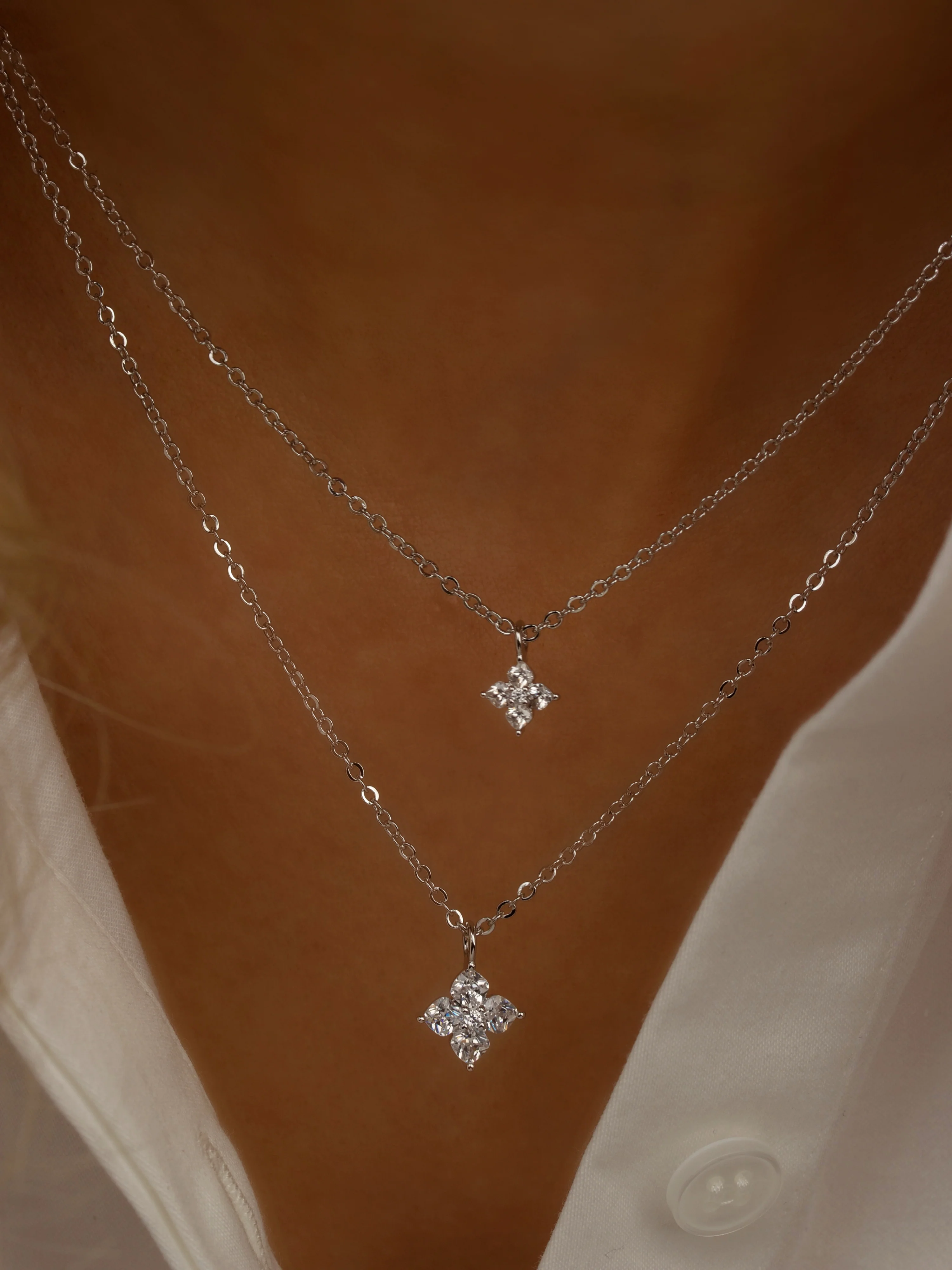 Micro Crystal Hydrangea Necklace - Image 3