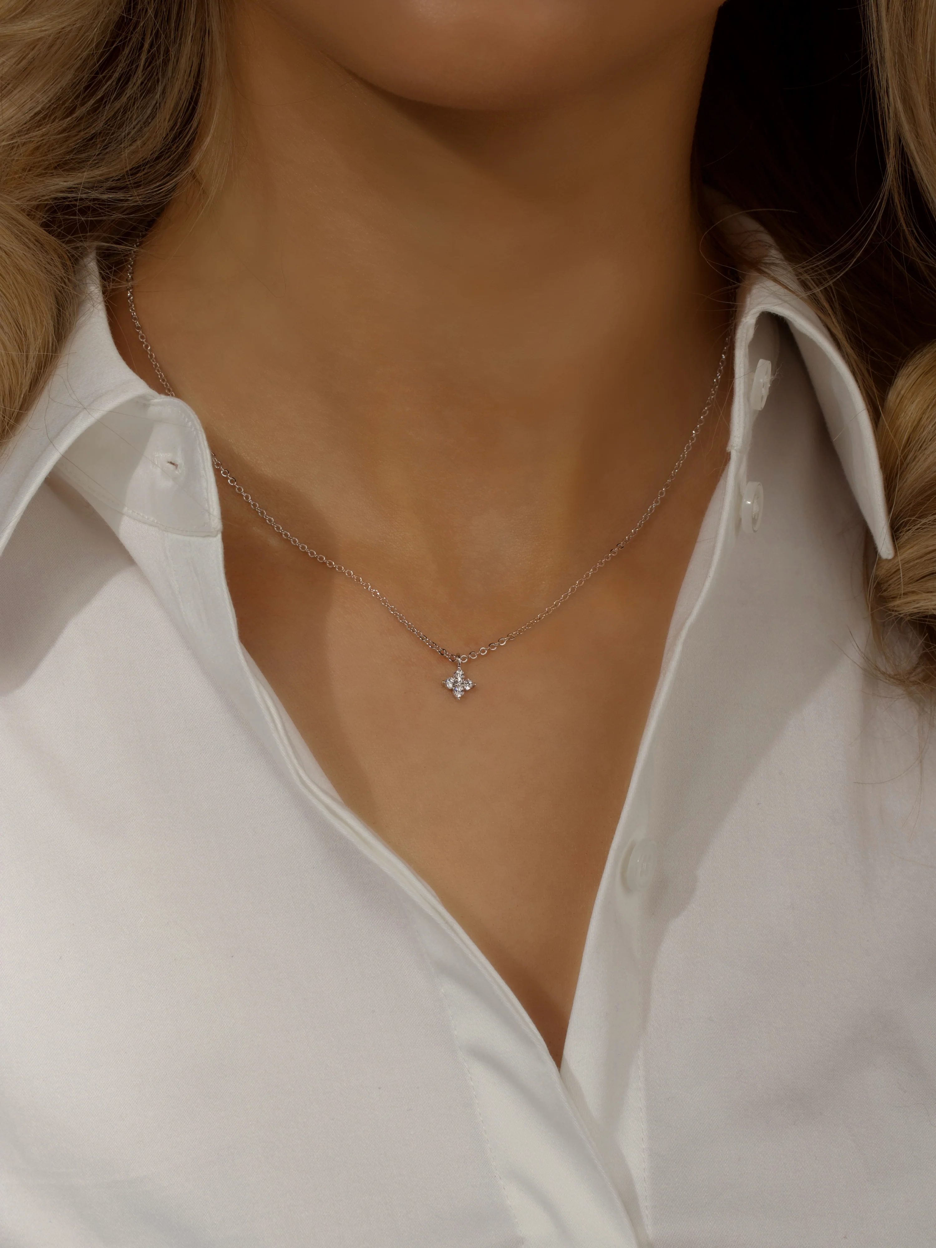 Micro Crystal Hydrangea Necklace - Image 4