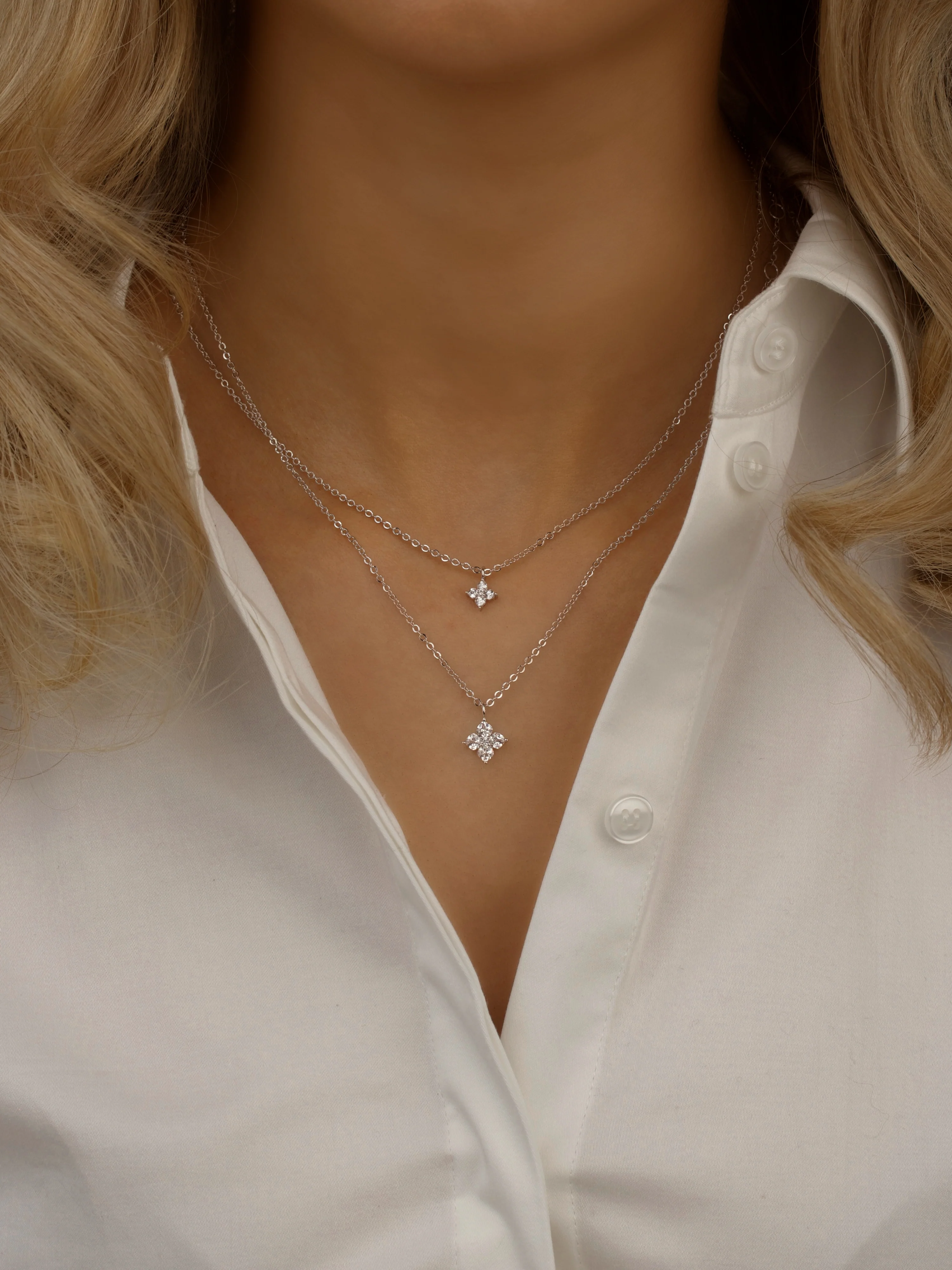 Micro Crystal Hydrangea Necklace - Image 5