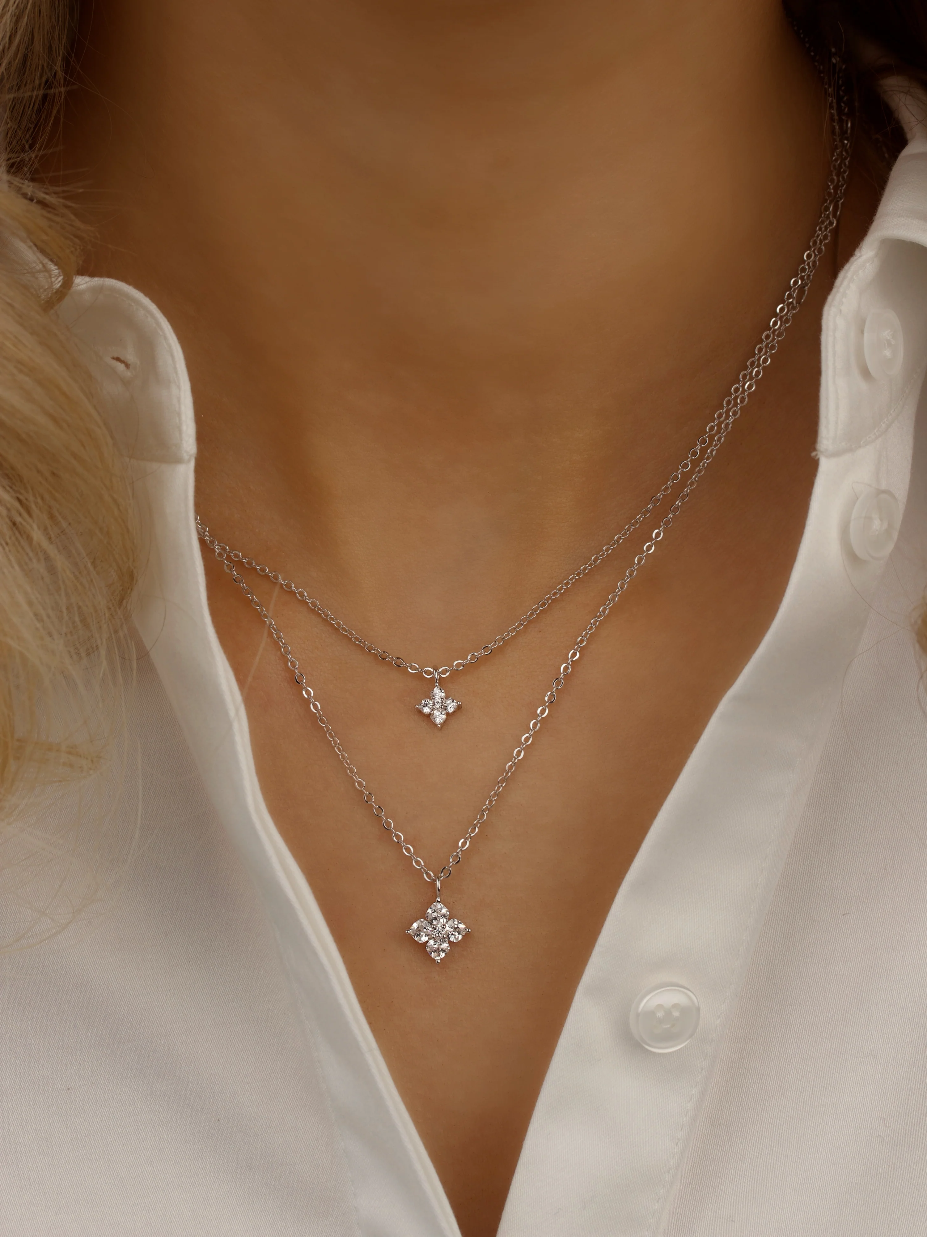 Micro Crystal Hydrangea Necklace - Image 6