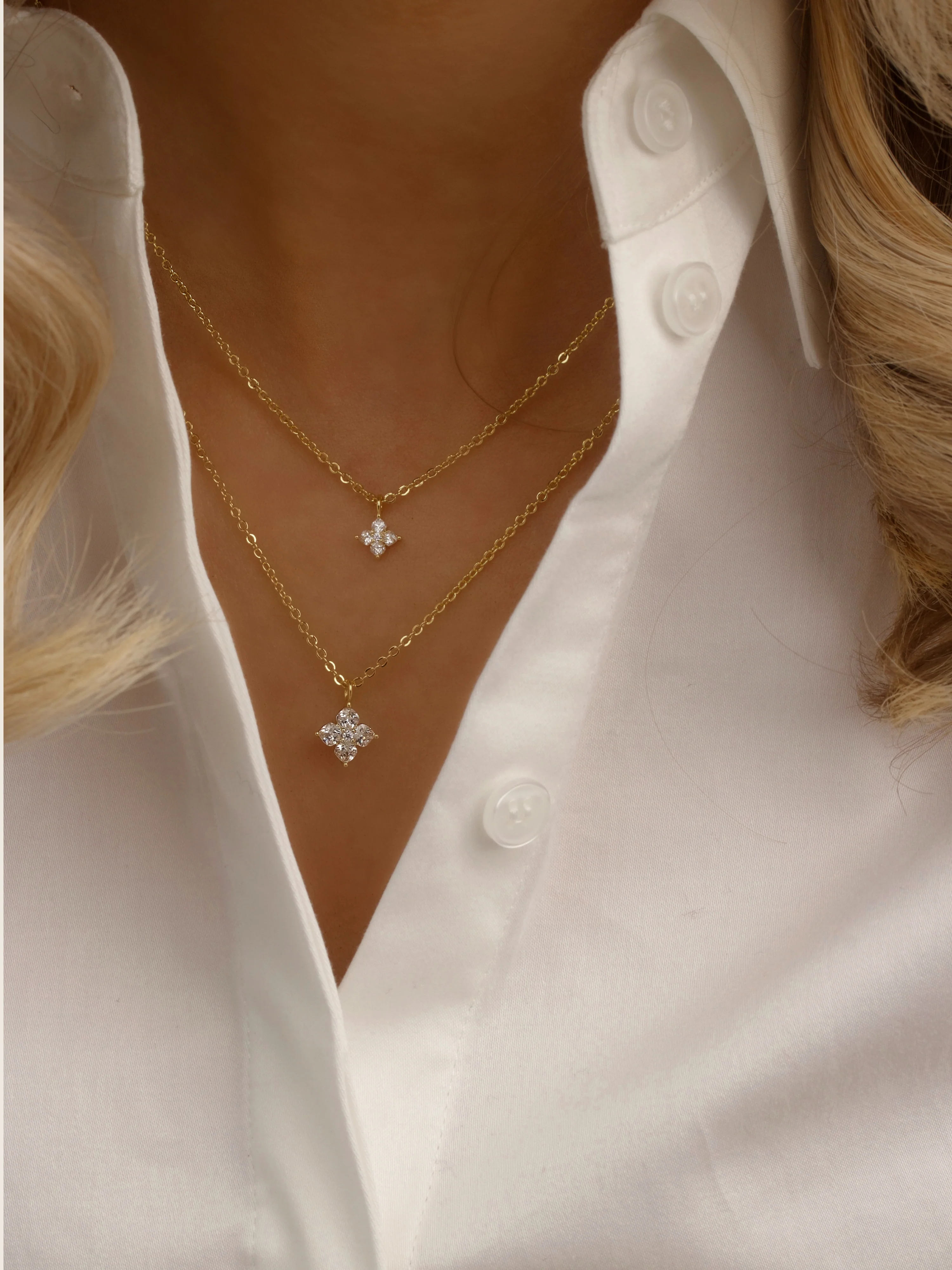Petite Crystal Hydrangea Necklace - Image 3