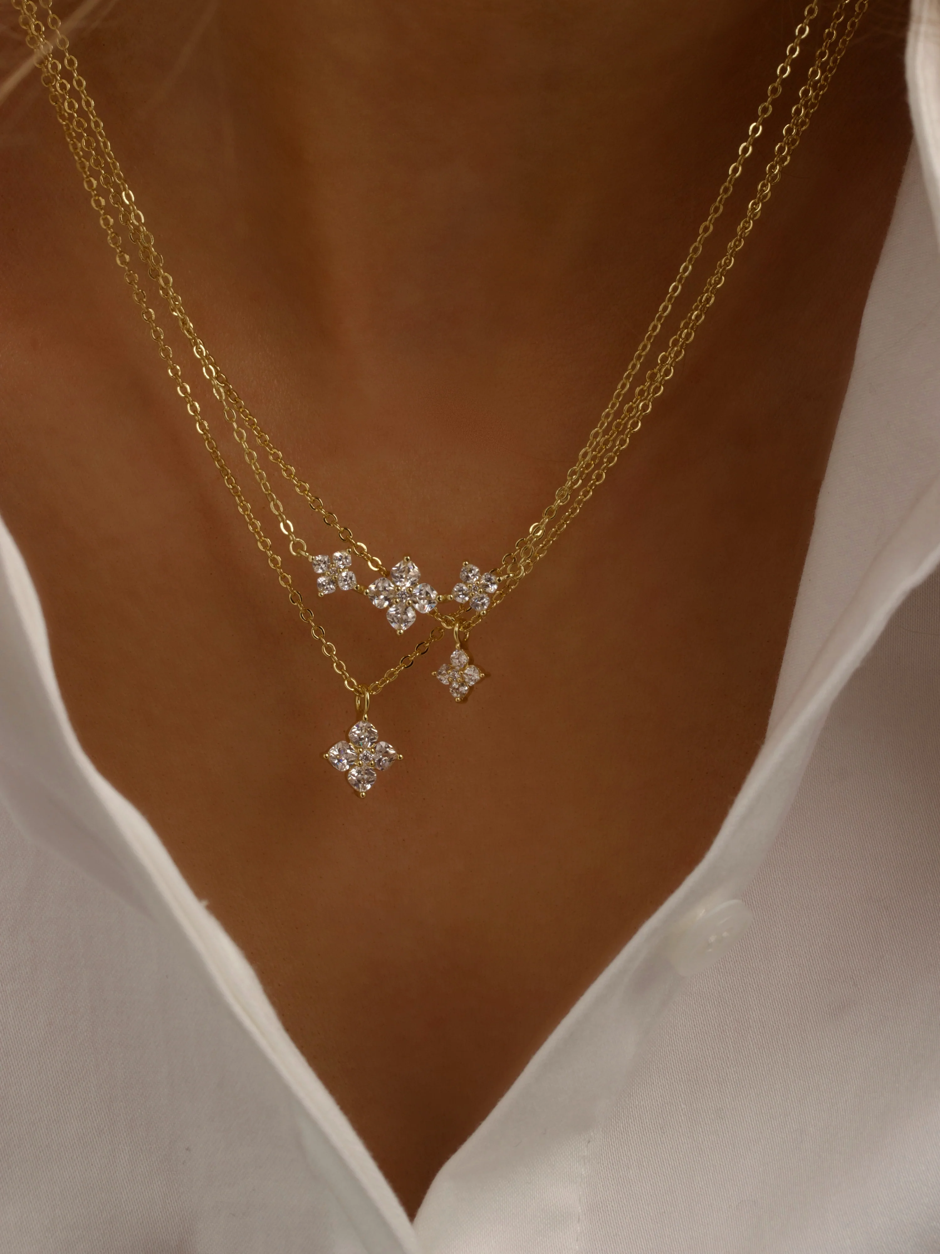 Petite Crystal Hydrangea Necklace - Image 5