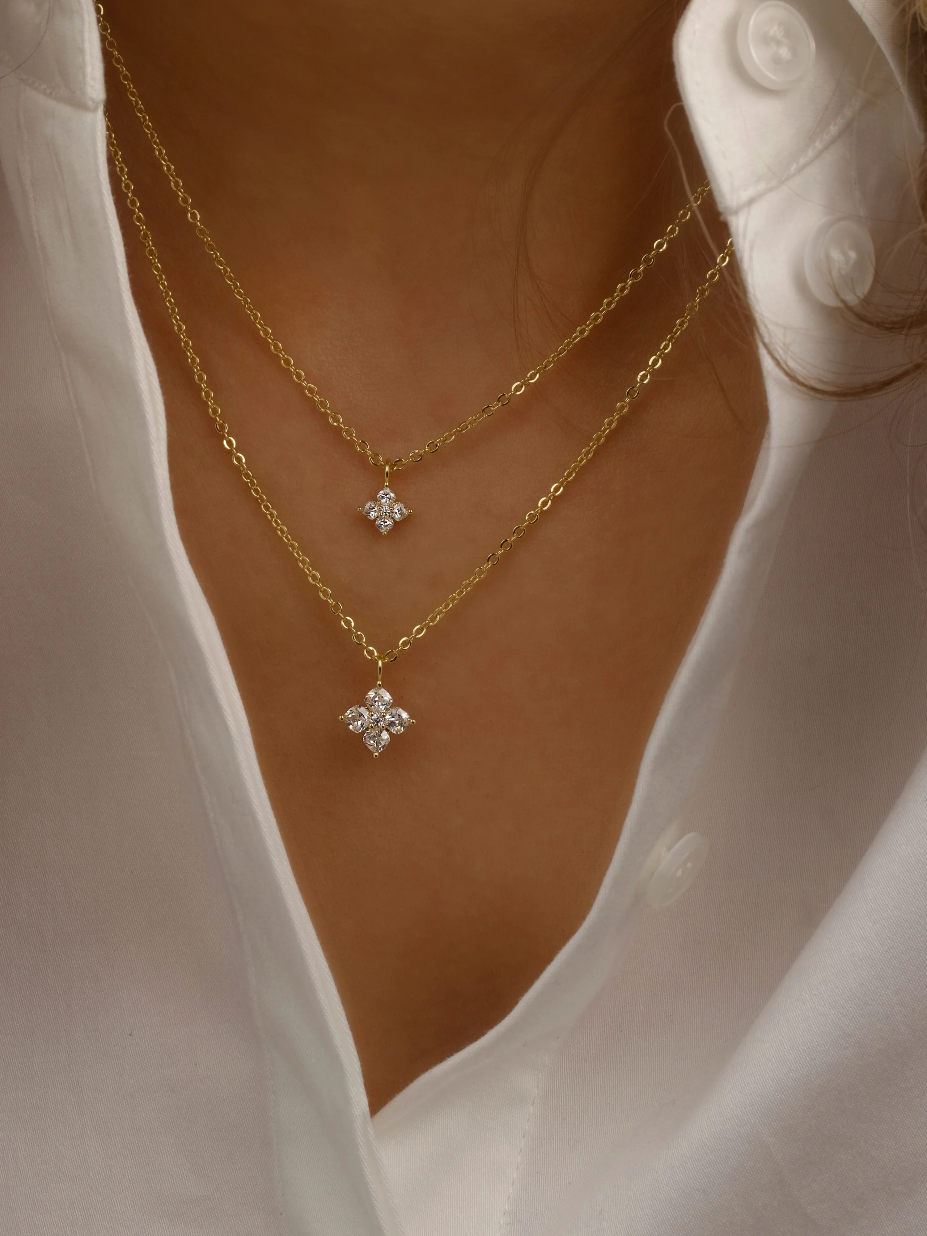 Micro Crystal Hydrangea Necklace - Image 4
