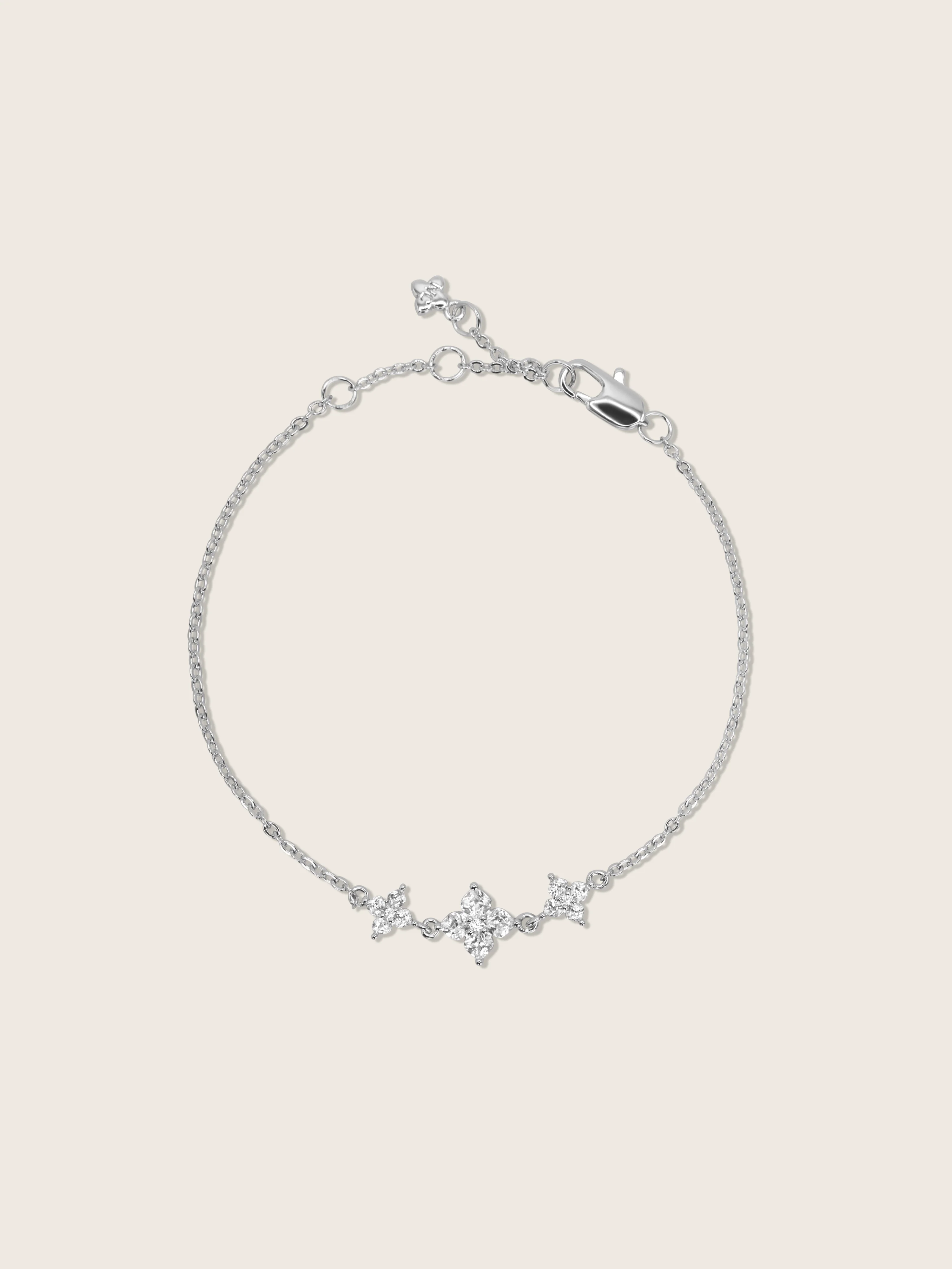 Triple Crystal Hydrangea Bracelet - Image 2