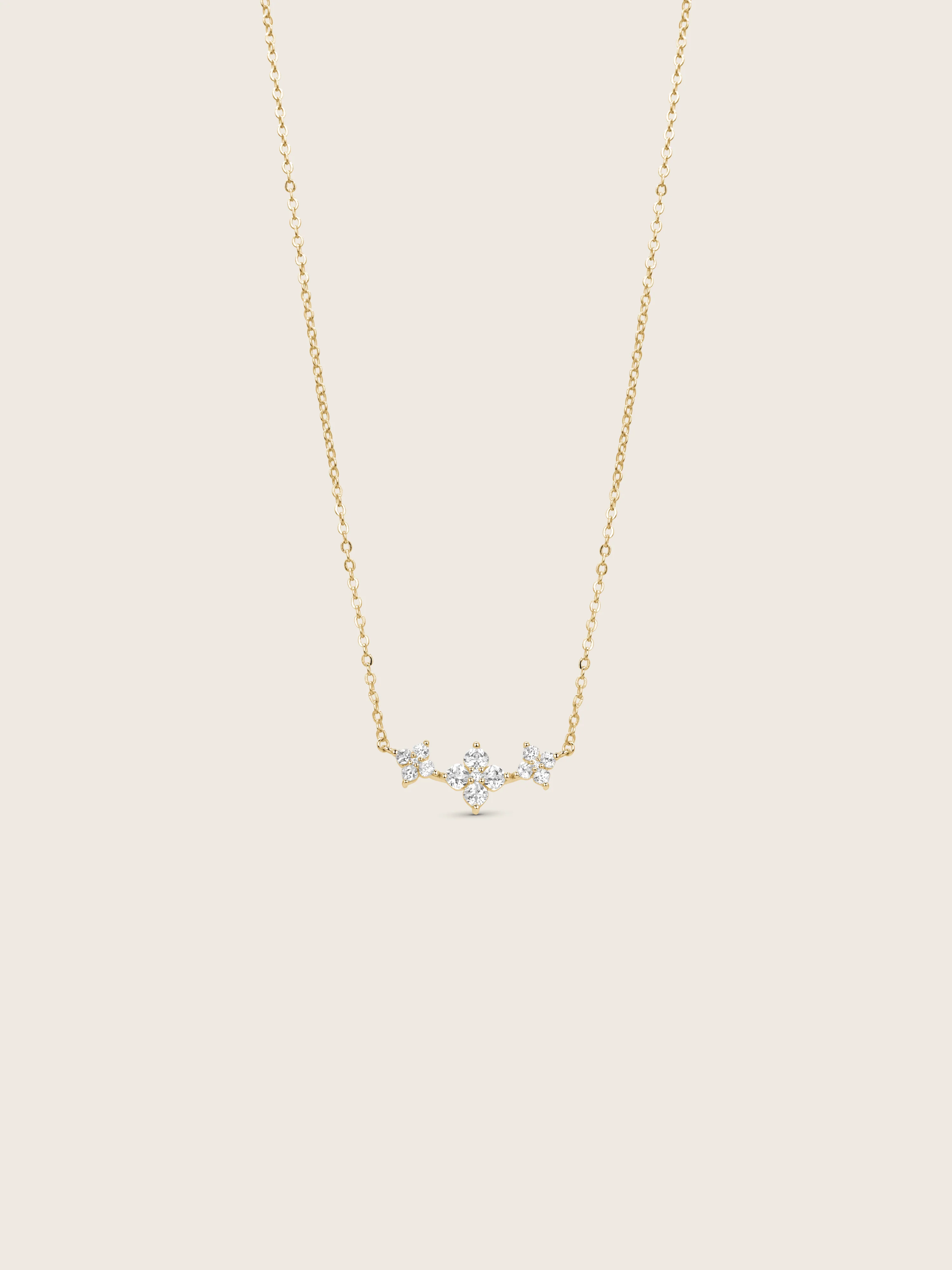 Triple Crystal Hydrangea Necklace - Image 2